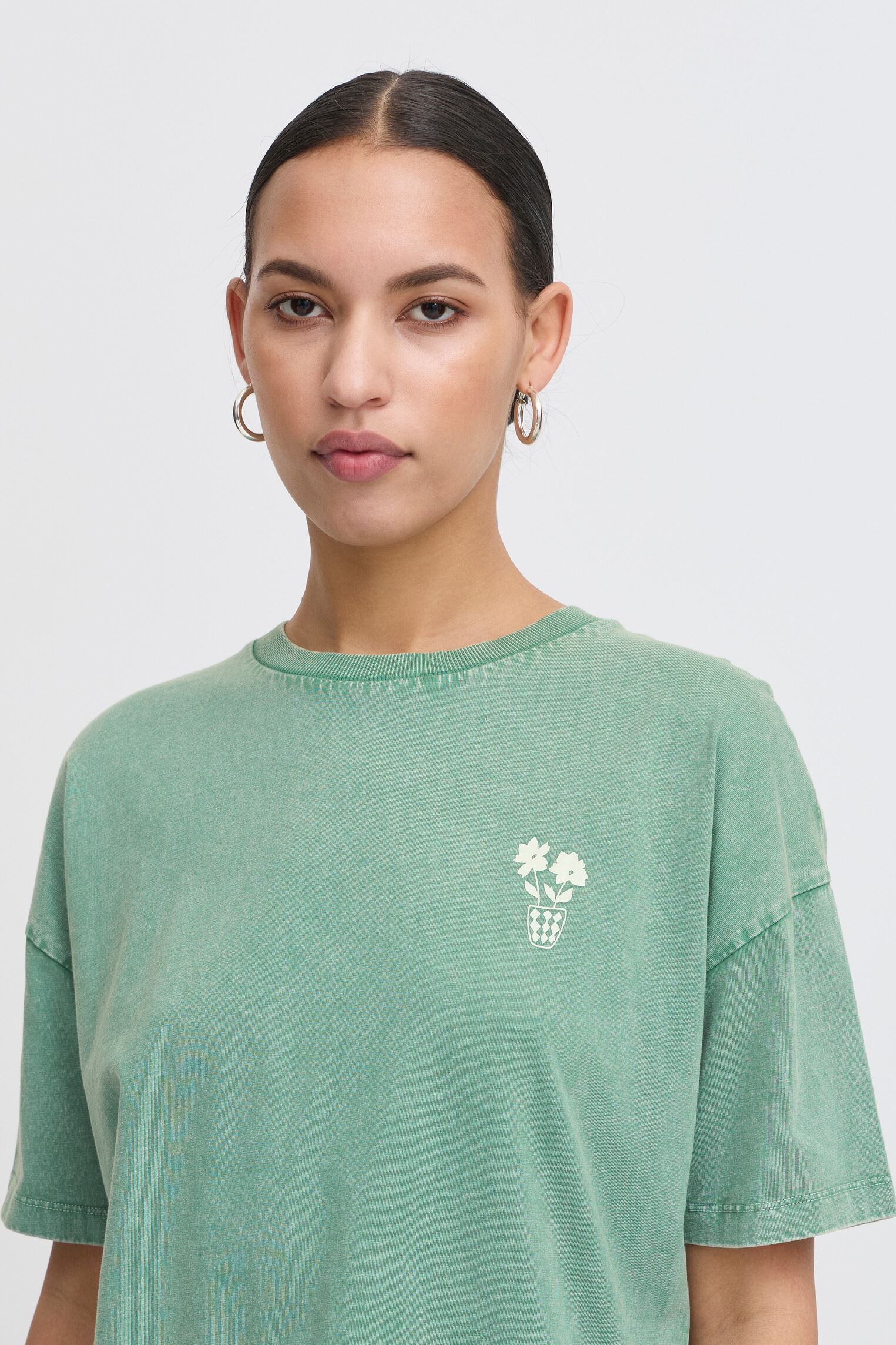 Tee-shirts IHNABINO SS4 femme vert Ichi Tee-shirts IHNABINO SS4 femme vert Pine green
