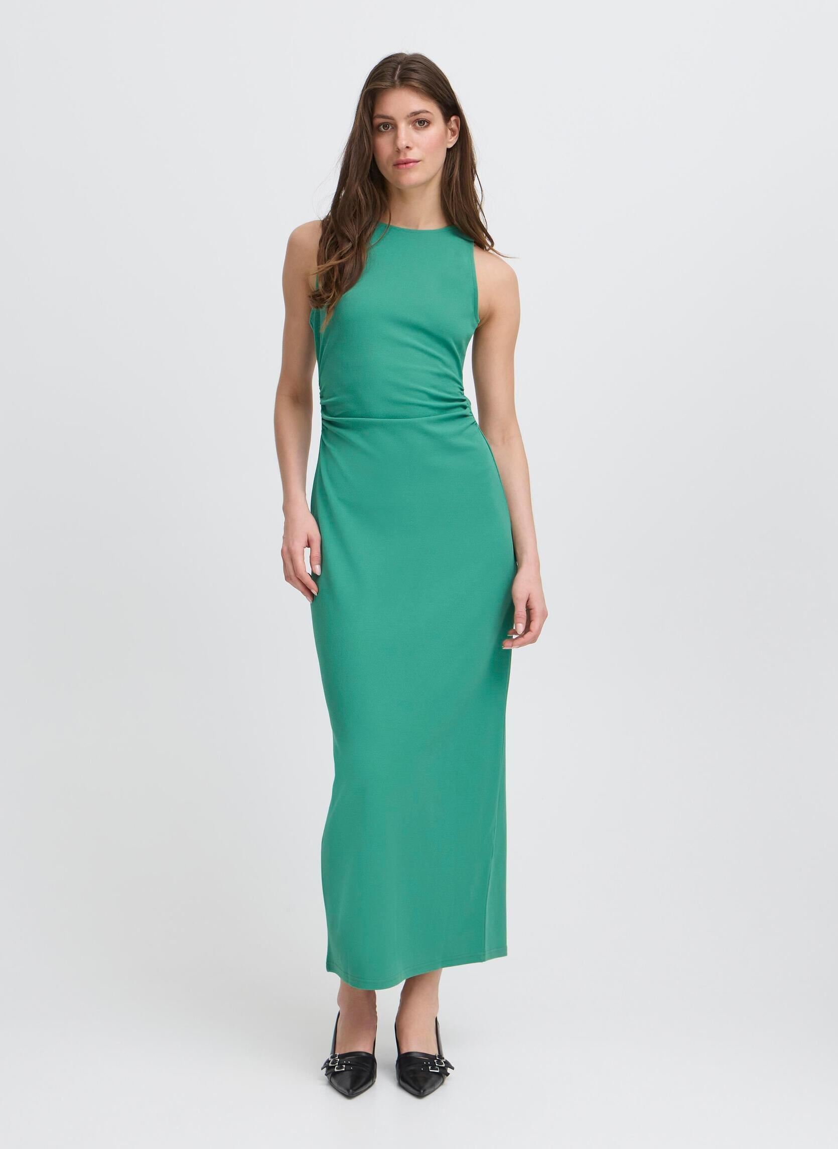 Robes longues IHKATINE DR5 femme vert Ichi Robes longues IHKATINE DR5 femme vert Pine green