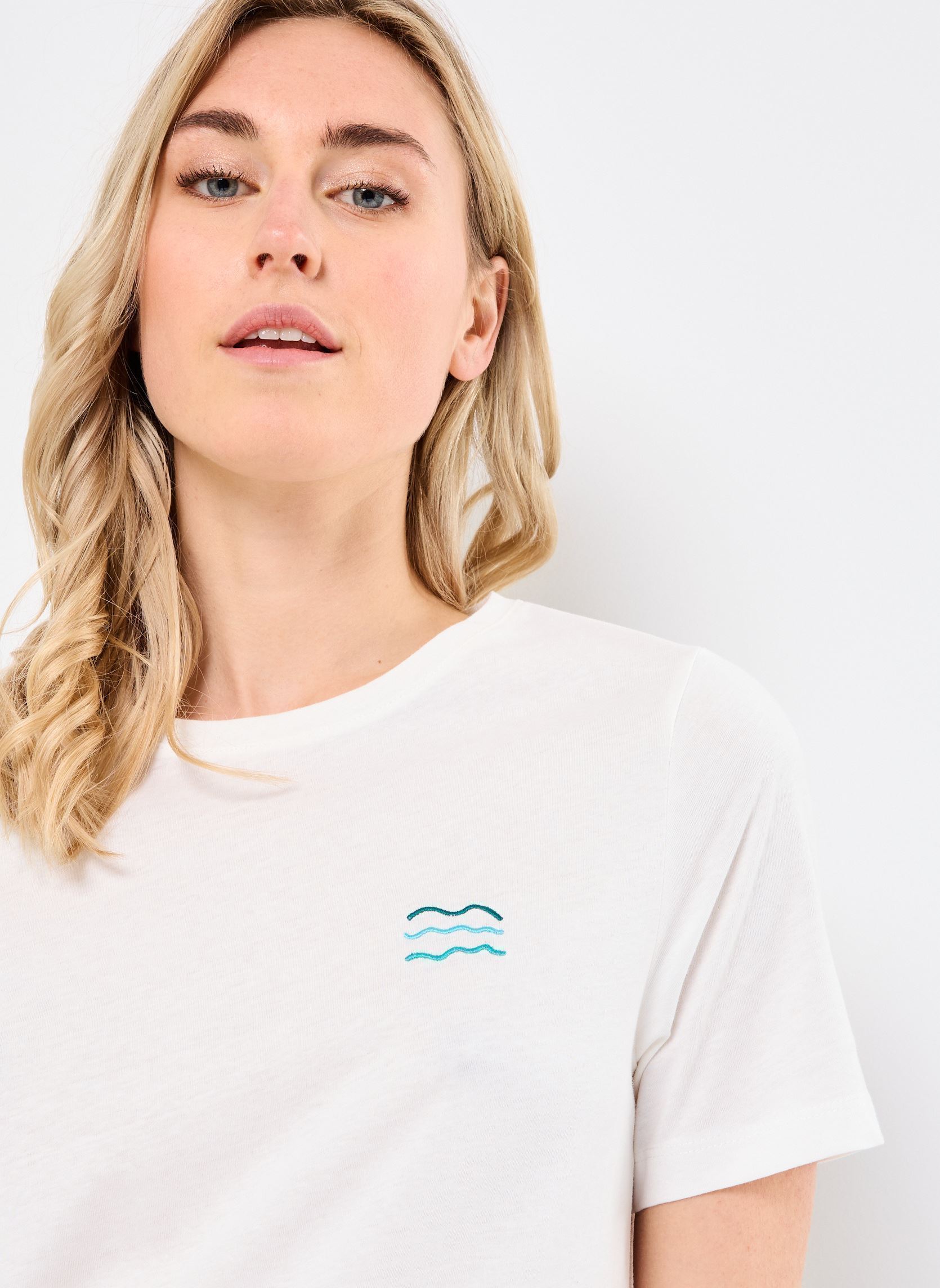 Tee-shirts manches courtes BYSOBBE EMB TSHIRT 2 - femme blanc B-Young Tee-shirts manches courtes BYSOBBE EMB TSHIRT 2 - femme blanc MARSHMALLOW