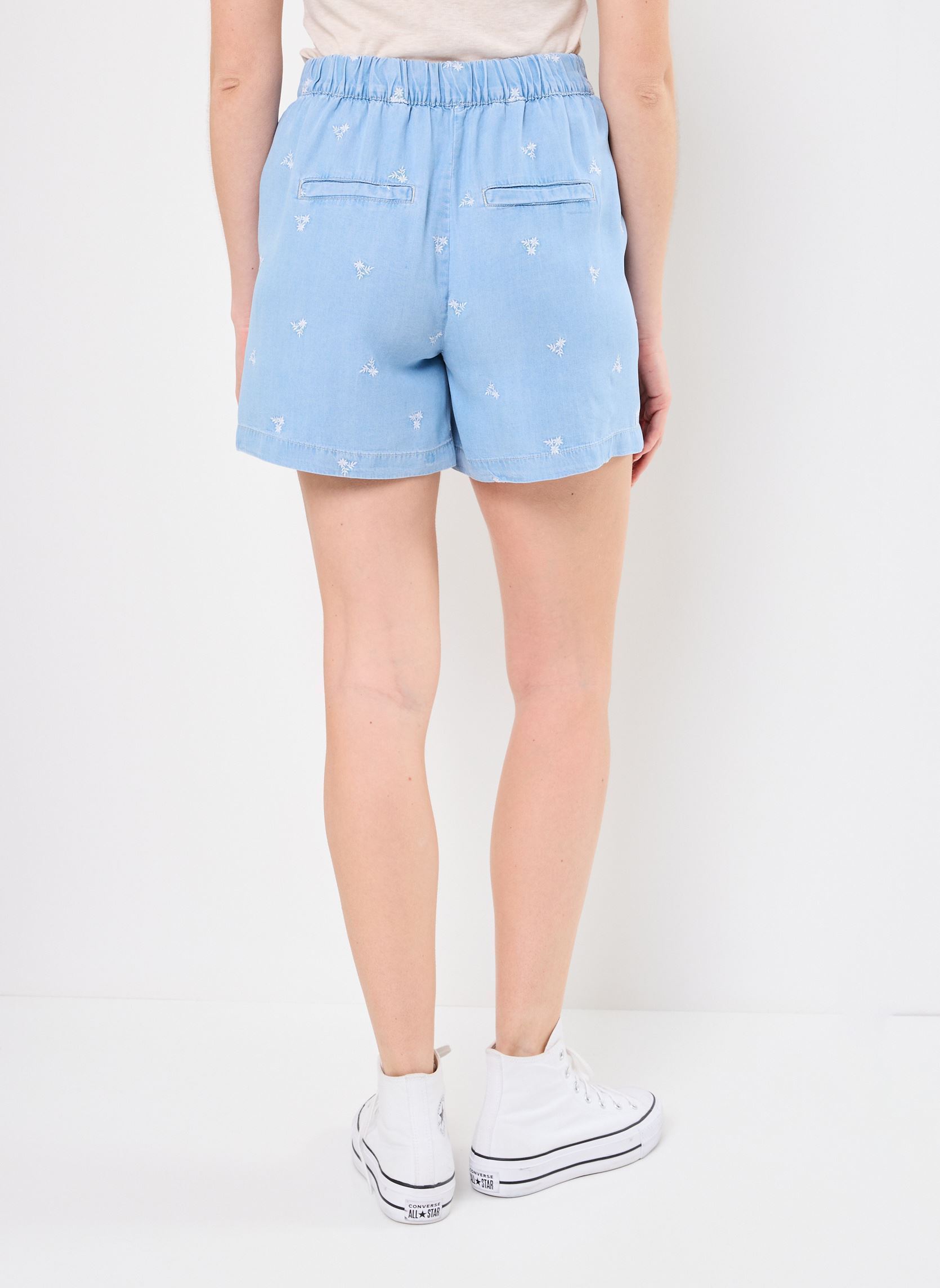 Shorts BYKOSMO SHORTS - femme bleu B-Young Shorts BYKOSMO SHORTS - femme bleu Light Blue Denim Flower