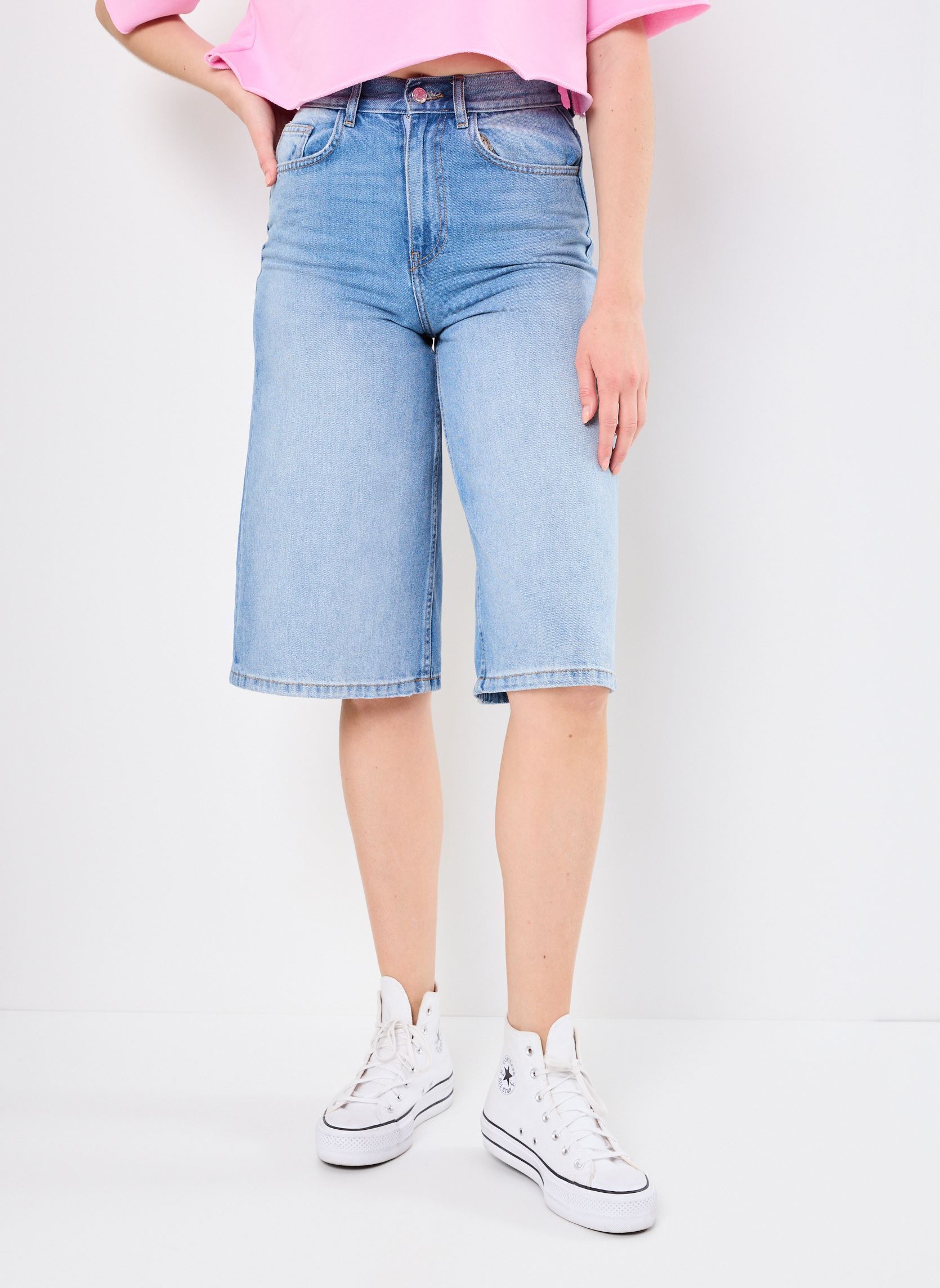 Bermudas BYLUNANA SHORTS - femme bleu B-Young Bermudas BYLUNANA SHORTS - femme bleu Ligth Blue Denim