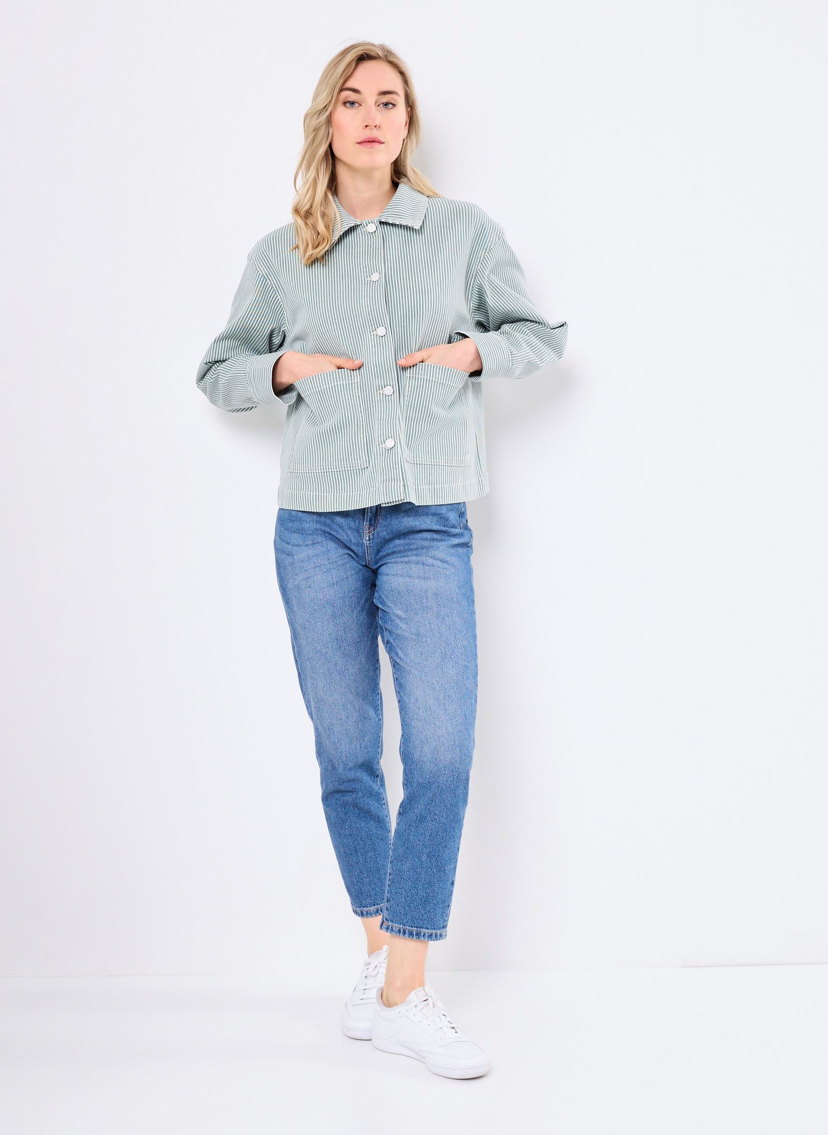 Jacken BYKASIO JACKET 2 - damen grün B-Young Jacken BYKASIO JACKET 2 - damen grün Sea Spray Mix