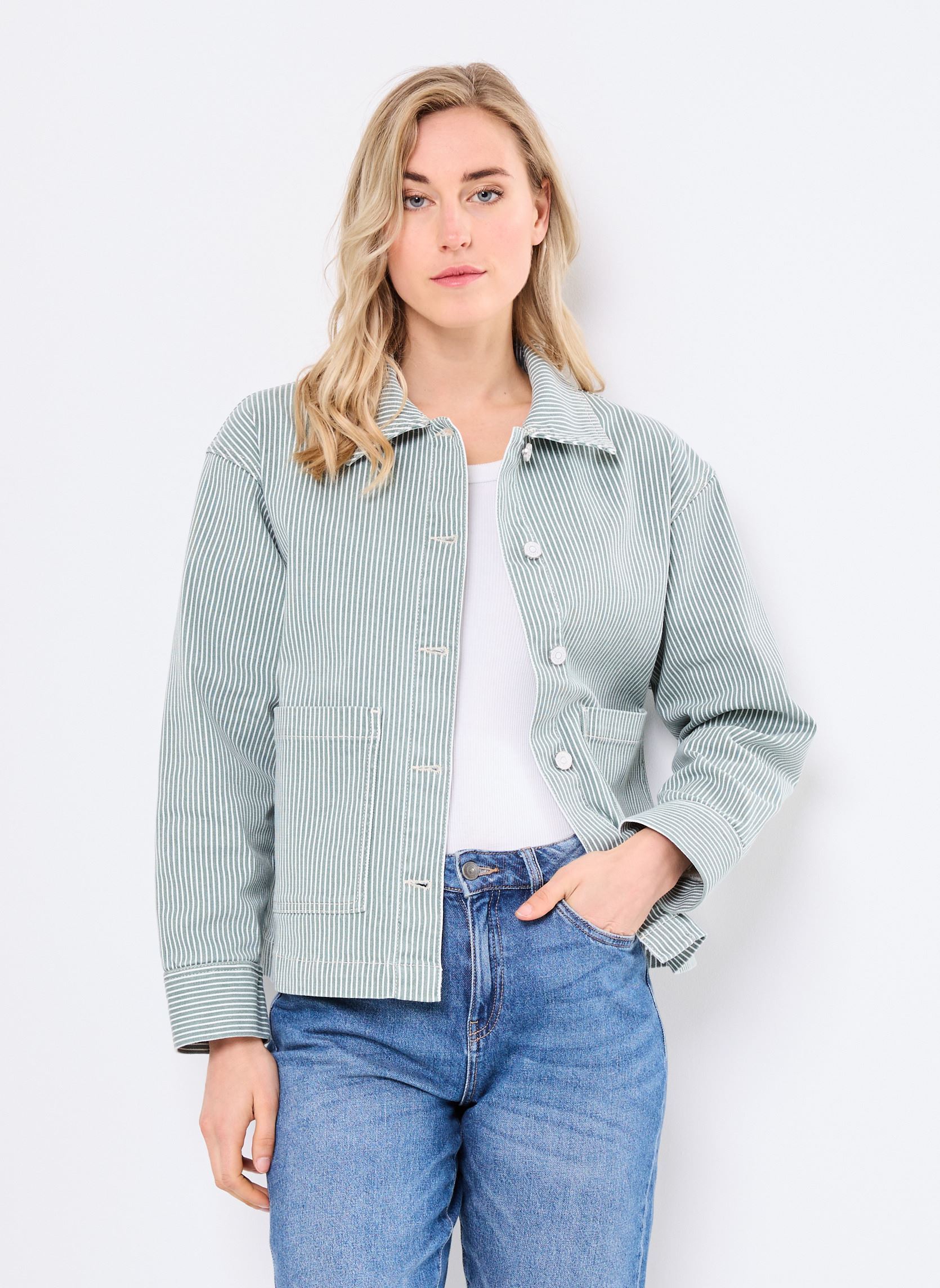 Jacken BYKASIO JACKET 2 - damen grün B-Young Jacken BYKASIO JACKET 2 - damen grün Sea Spray Mix
