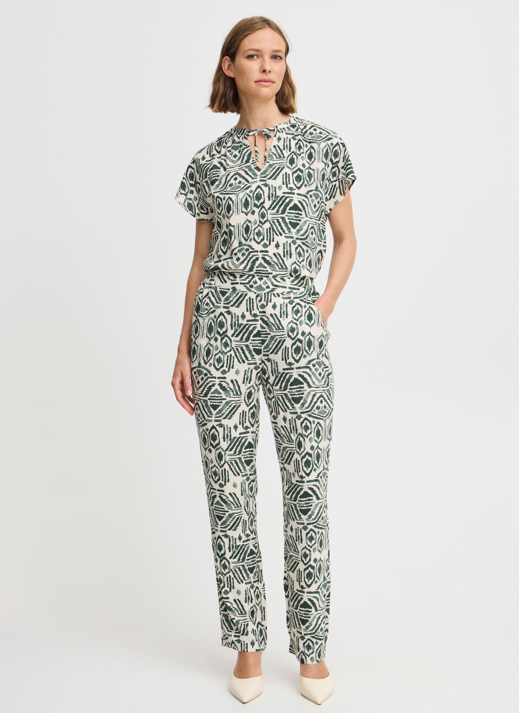 Pantalons droit BYMMJOELLA PANTS 5 - femme multicolore B-Young Pantalons droit BYMMJOELLA PANTS 5 - femme multicolore Ethnic Sea Spray