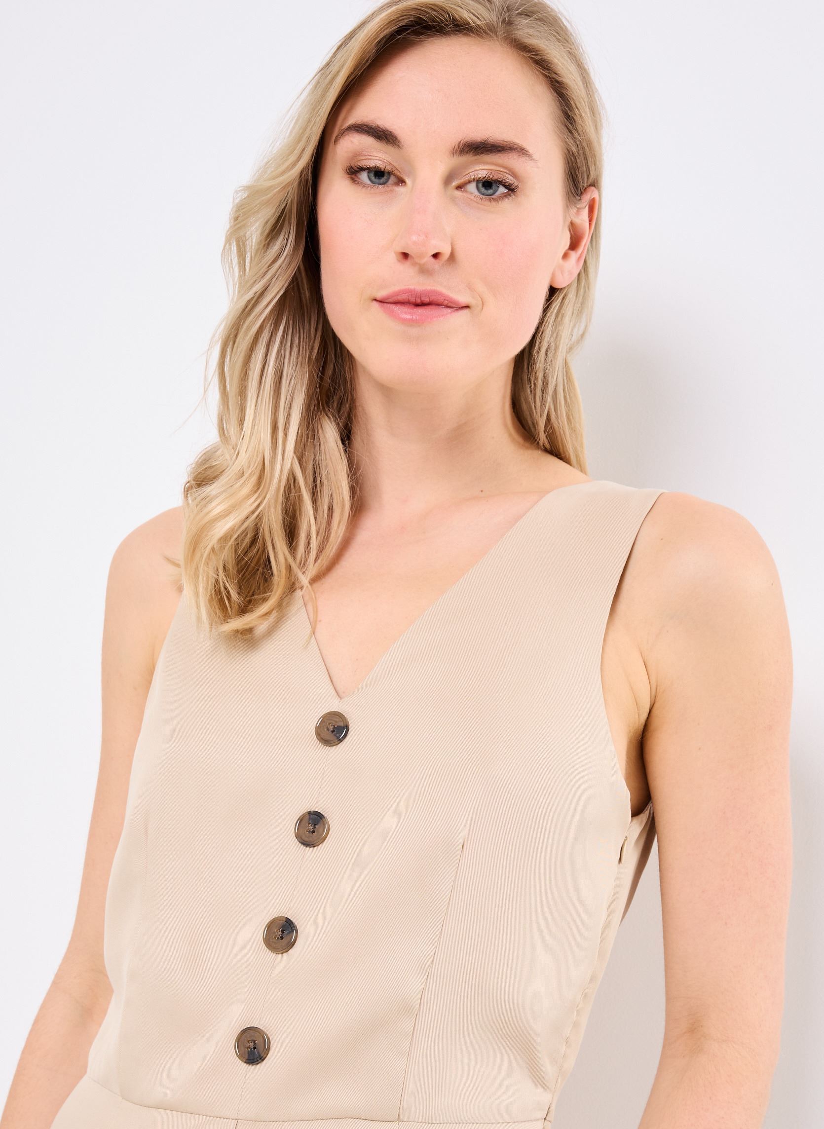 Combi-shorts BYILINI JUMPSUIT - femme beige B-Young Combi-shorts BYILINI JUMPSUIT - femme beige HUMUS