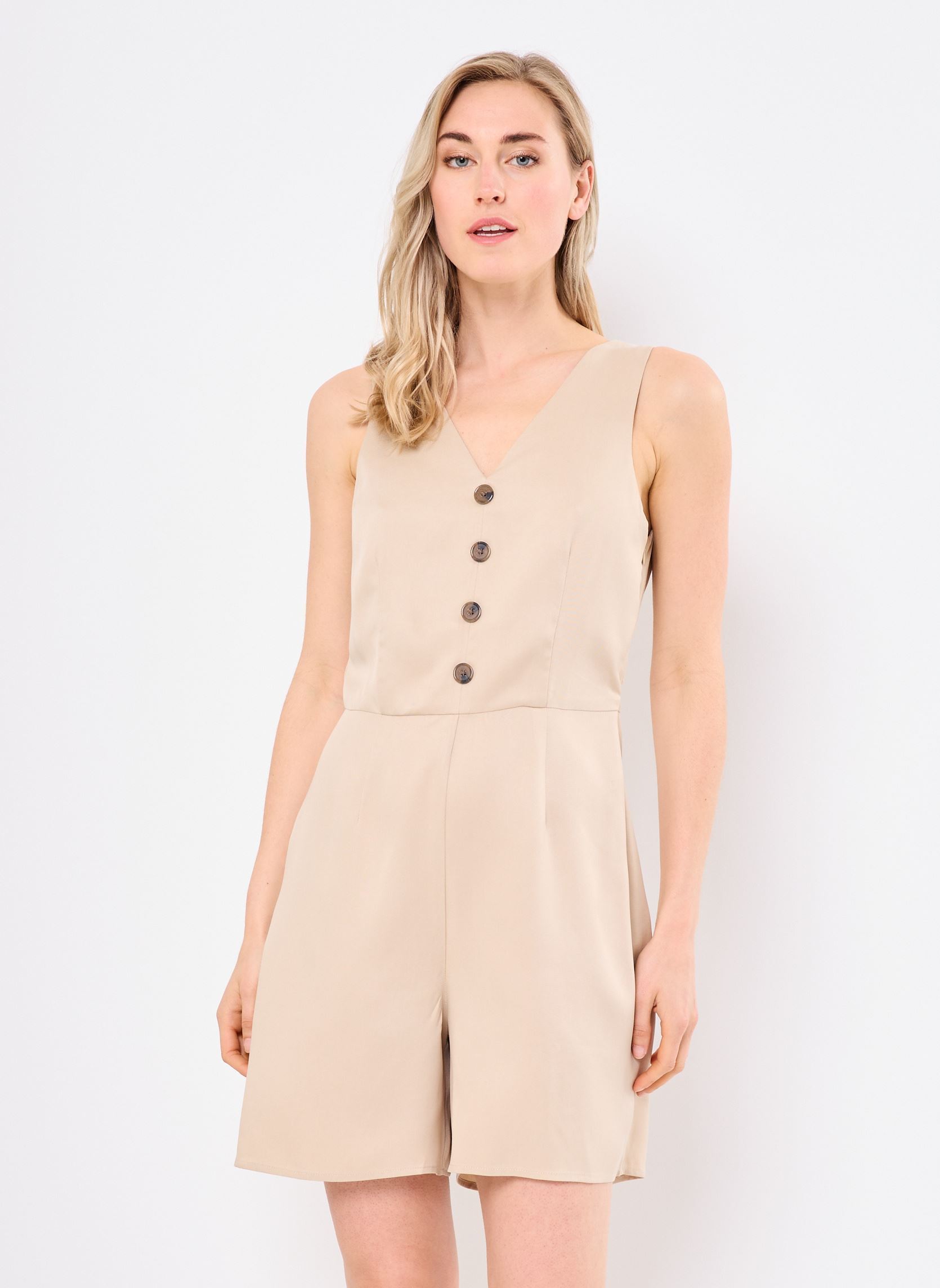 Combi-shorts BYILINI JUMPSUIT - femme beige B-Young Combi-shorts BYILINI JUMPSUIT - femme beige HUMUS
