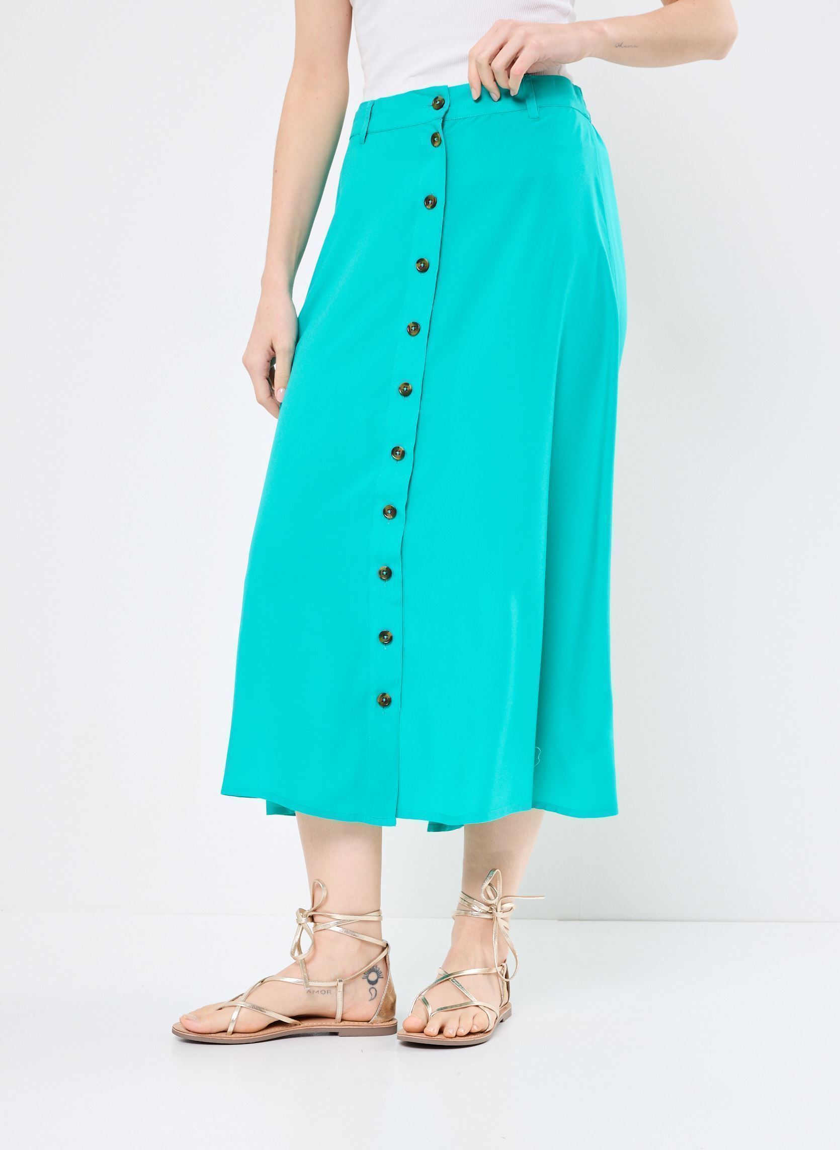 Jupes longues BYGIRA SKIRT - femme bleu B-Young Jupes longues BYGIRA SKIRT - femme bleu Spectra Green