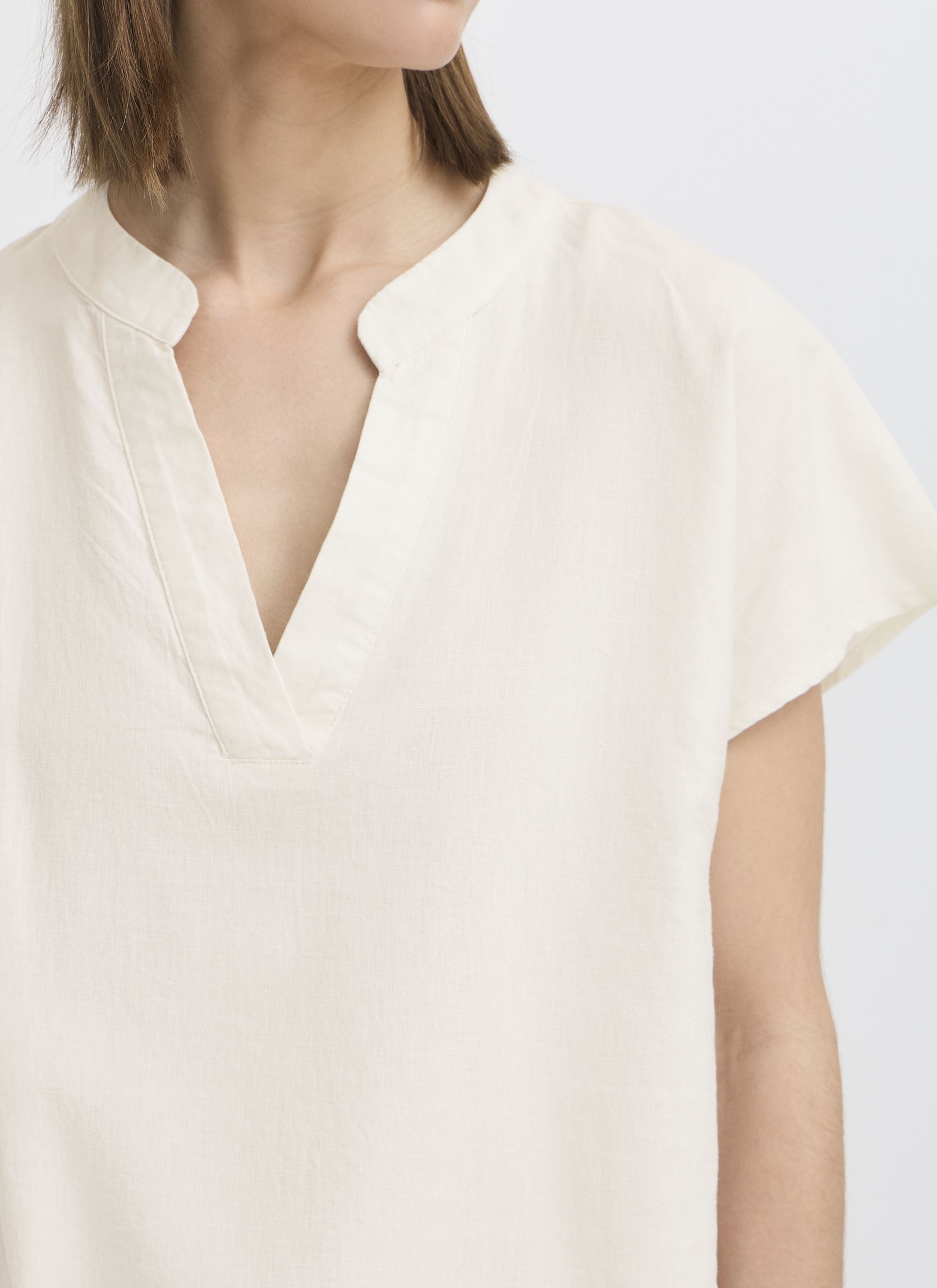 Blouses manches courtes BYFALAKKA V BLOUSE - femme blanc B-Young Blouses manches courtes BYFALAKKA V BLOUSE - femme blanc Marshmallow