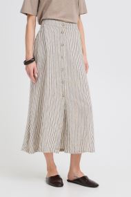 Jupes longues BYFALAKKA BUTTON SKIRT - femme blanc