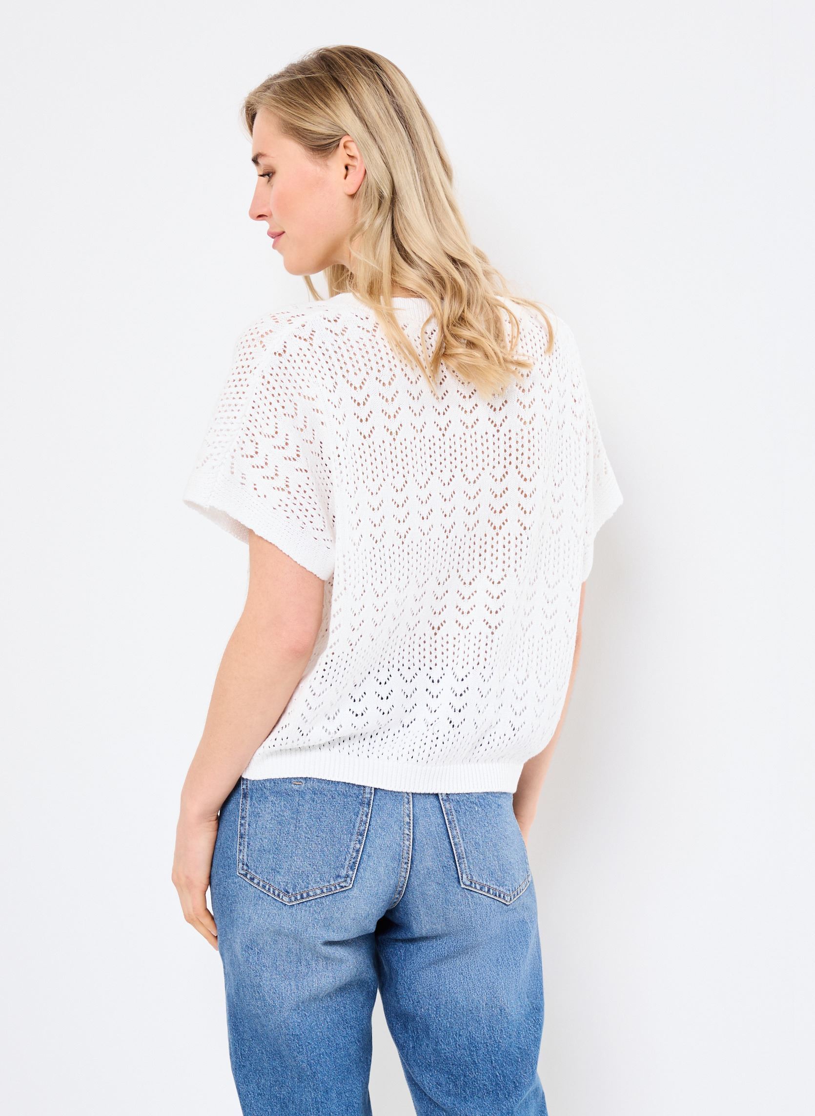 Tee-shirts manches courtes BYMALIE V PULLOVER - femme blanc B-Young Tee-shirts manches courtes BYMALIE V PULLOVER - femme blanc Marshmallow
