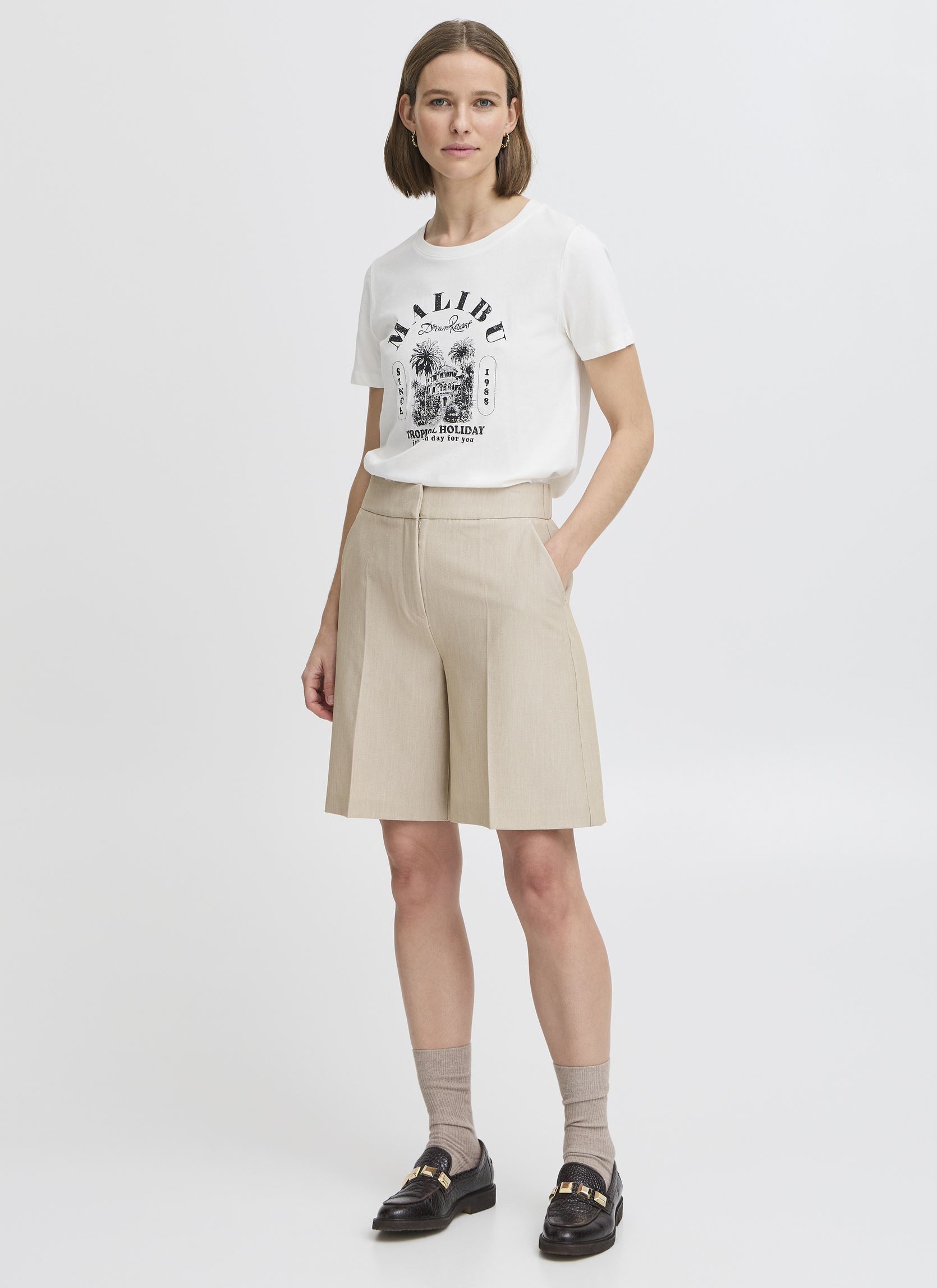 Tee-shirts manches courtes BYSOBBE DREAM TSHIRT - femme blanc B-Young Tee-shirts manches courtes BYSOBBE DREAM TSHIRT - femme blanc MARSHMALLOW