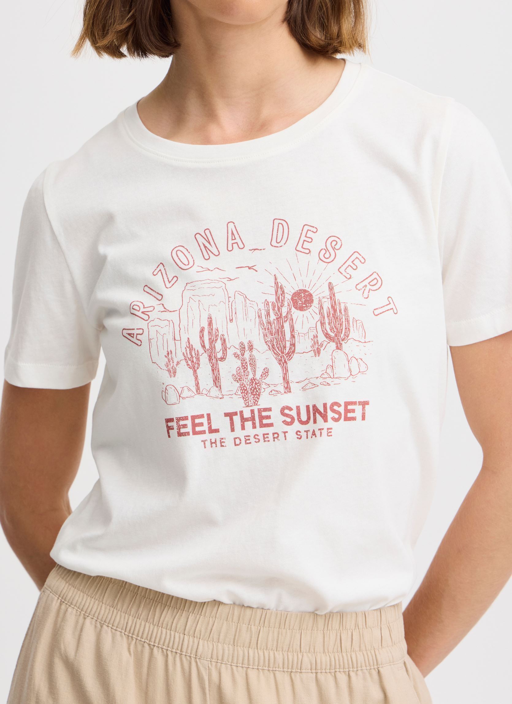 Tee-shirts manches courtes BYSOBBE DESERT TSHIRT - femme blanc B-Young Tee-shirts manches courtes BYSOBBE DESERT TSHIRT - femme blanc Marshmallow