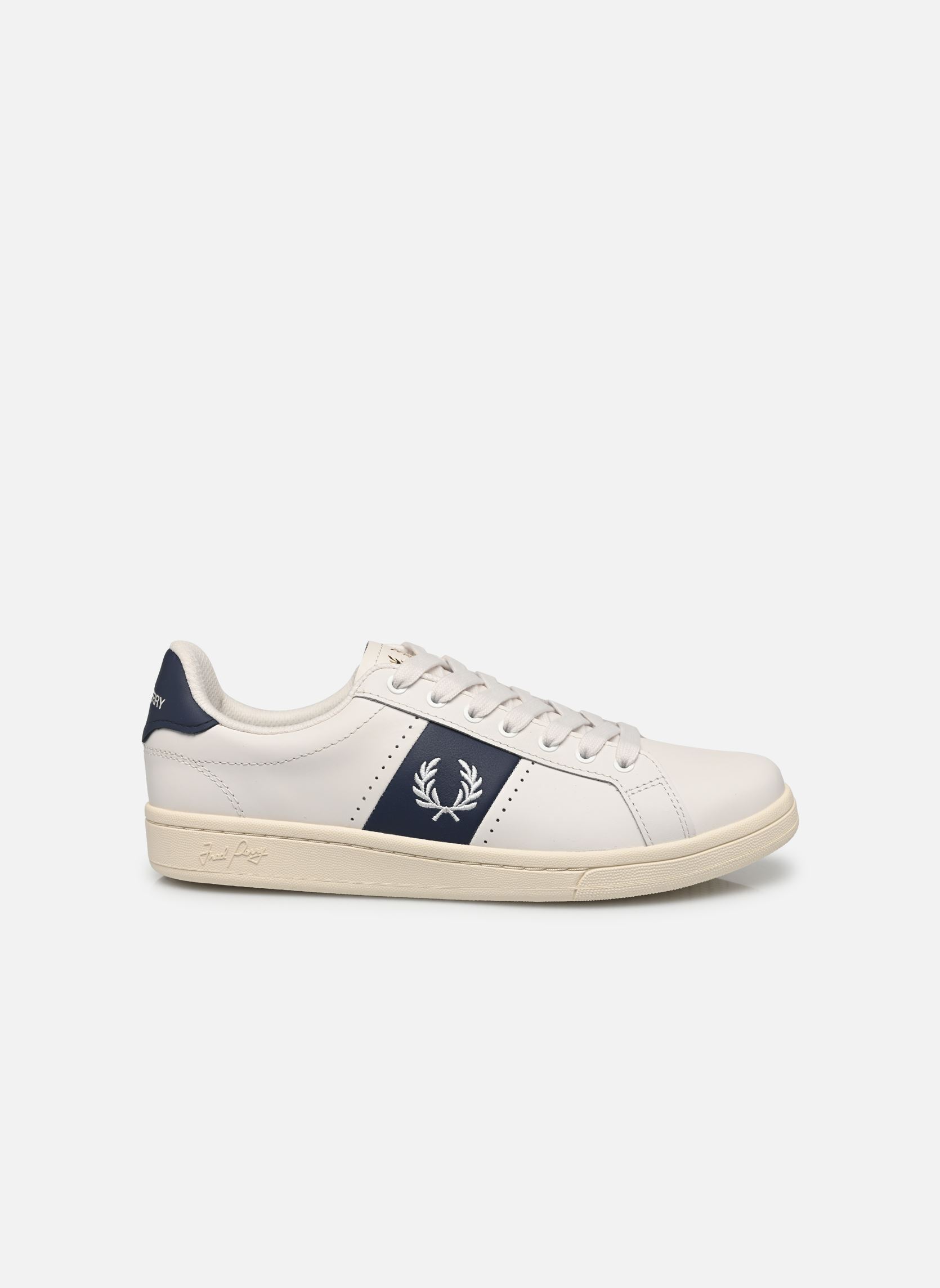 Sneakers B721 Leather Perf/Branded heren wit Fred Perry Sneakers B721 Leather Perf/Branded heren wit Snow white