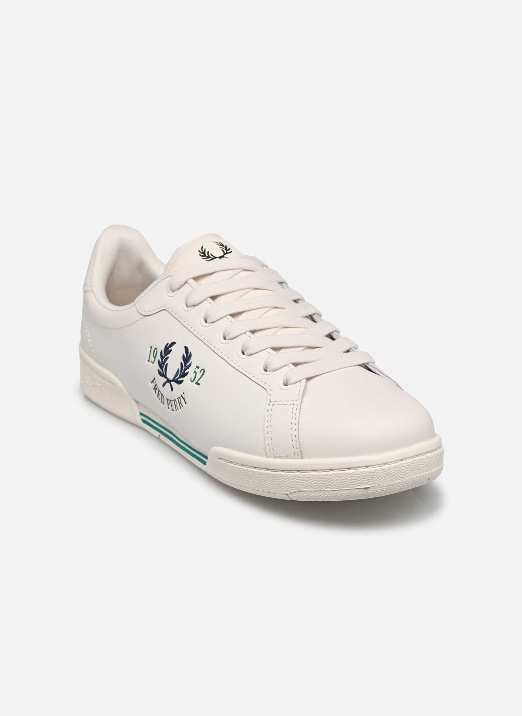 Baskets B722 Leather/1952 Branded homme blanc Fred Perry Baskets B722 Leather/1952 Branded homme blanc Snow white