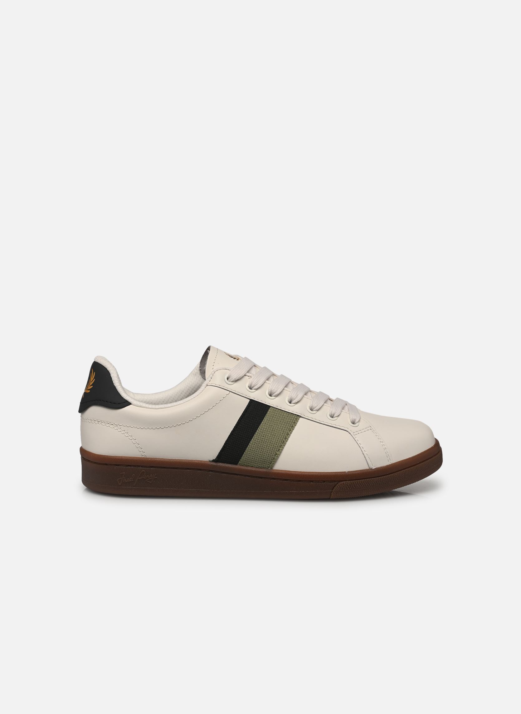 Baskets basses B721 Leather / Tape Detail homme blanc Fred Perry Baskets basses B721 Leather / Tape Detail homme blanc Light Ecru