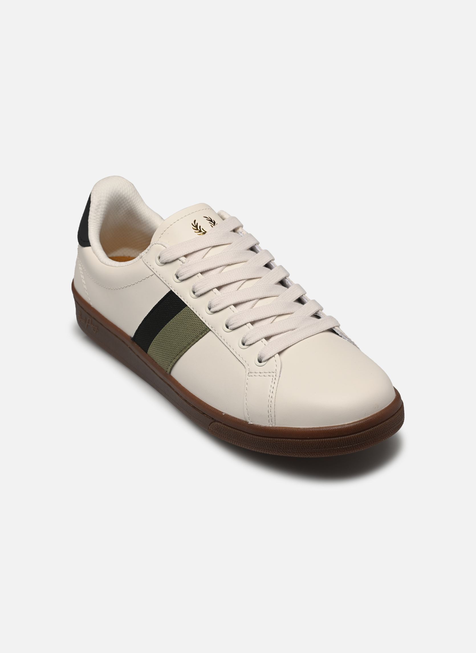 Baskets basses B721 Leather / Tape Detail homme blanc Fred Perry Baskets basses B721 Leather / Tape Detail homme blanc Light Ecru