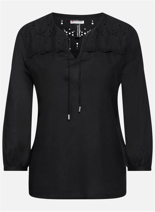 Street One Blouses Chemisier coton droit femme noir