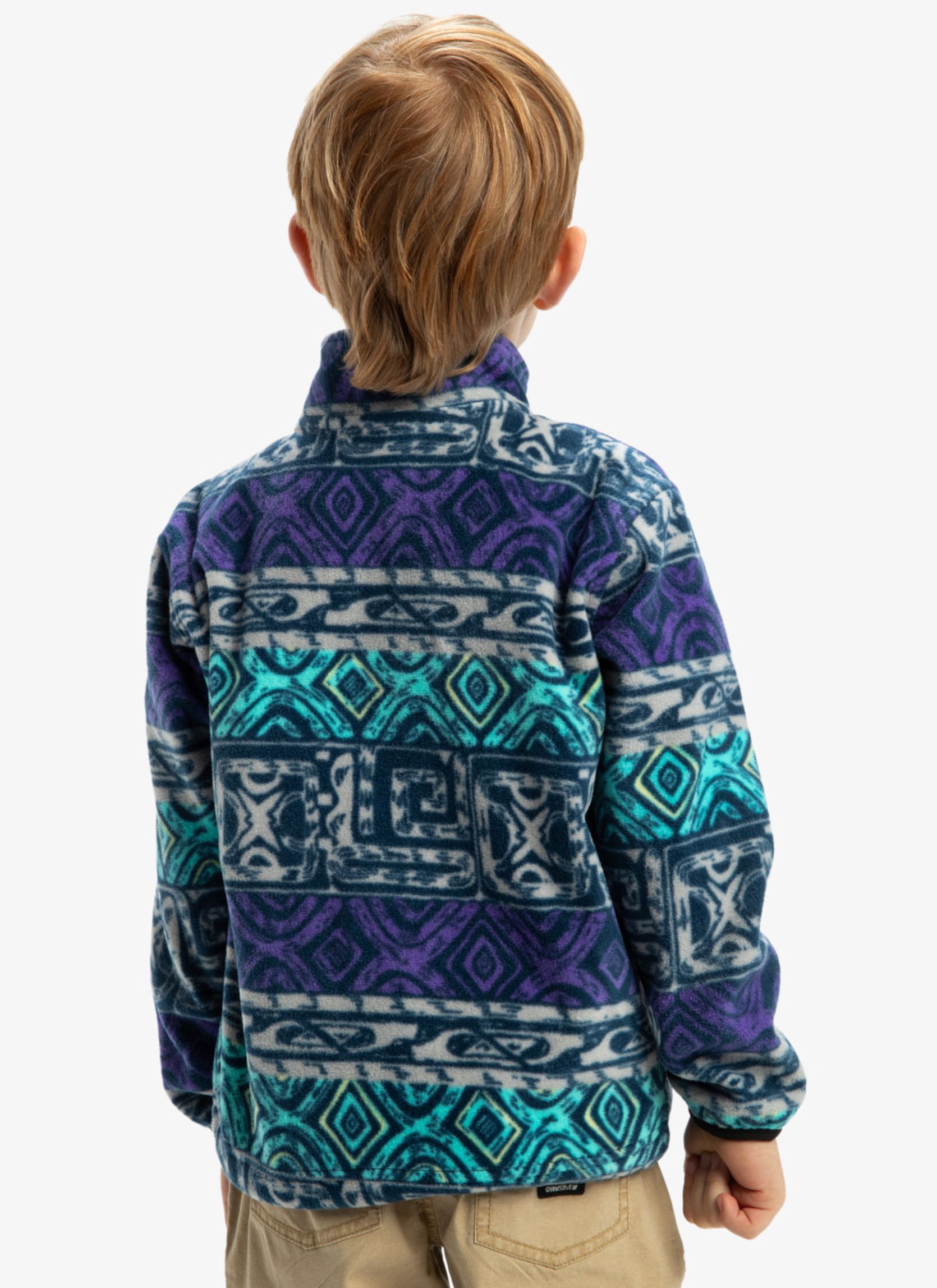 Sweat molletonné avec col zippé garçon gris