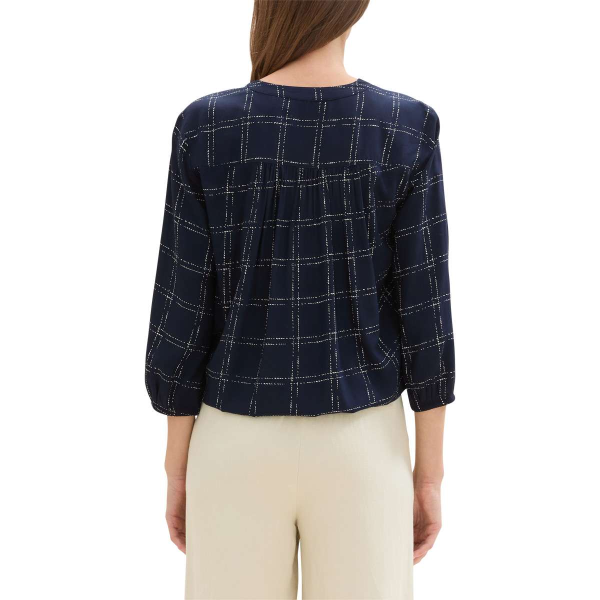 Chemise Femme à Carreaux Bleu Et Marron - Manches Longues - Taille M - Neuve Avec Étiquettes
