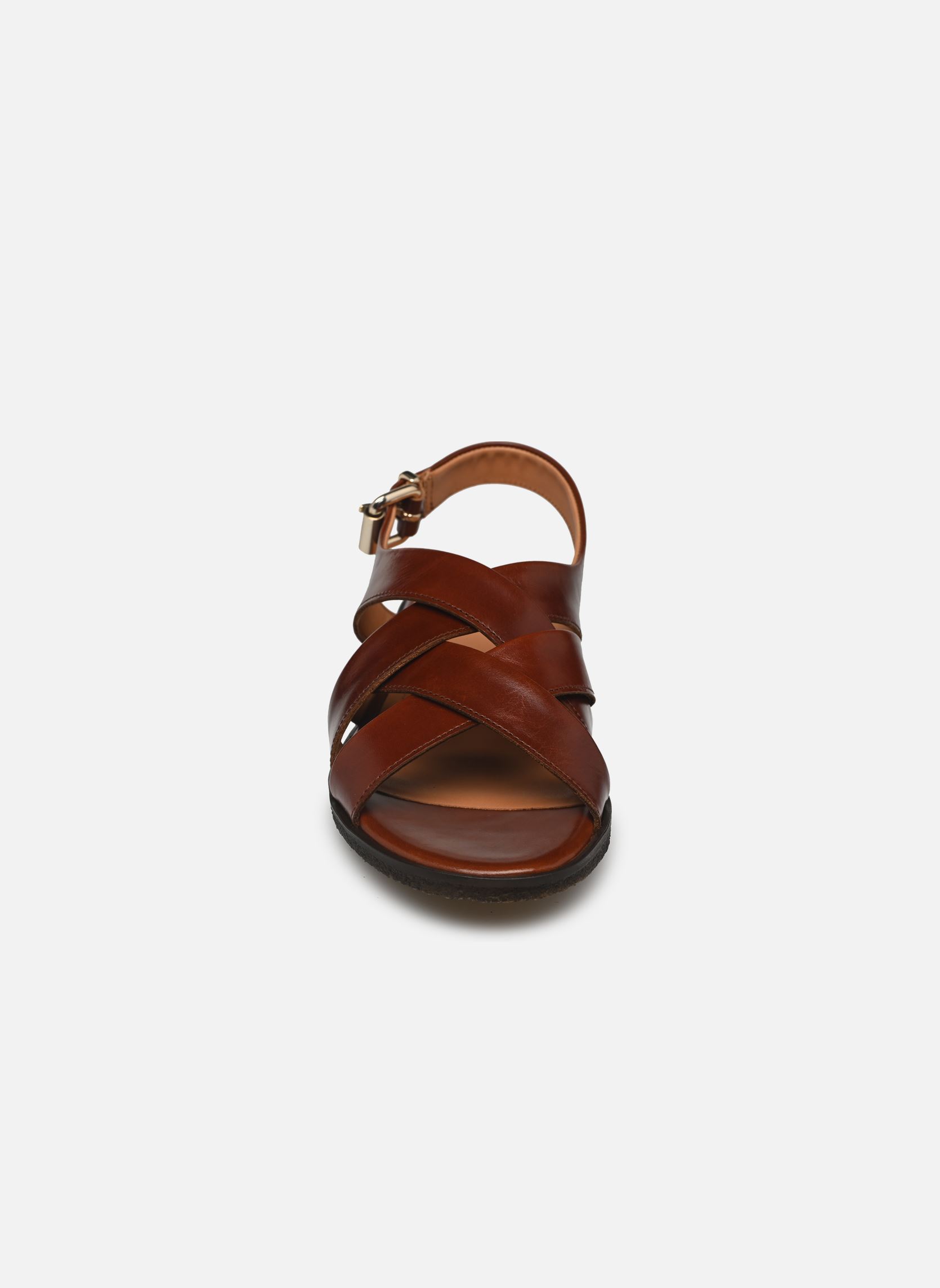 Flache Sandalen A8502 damen braun Billi Bi Flache Sandalen A8502 damen braun Cognac bark calf