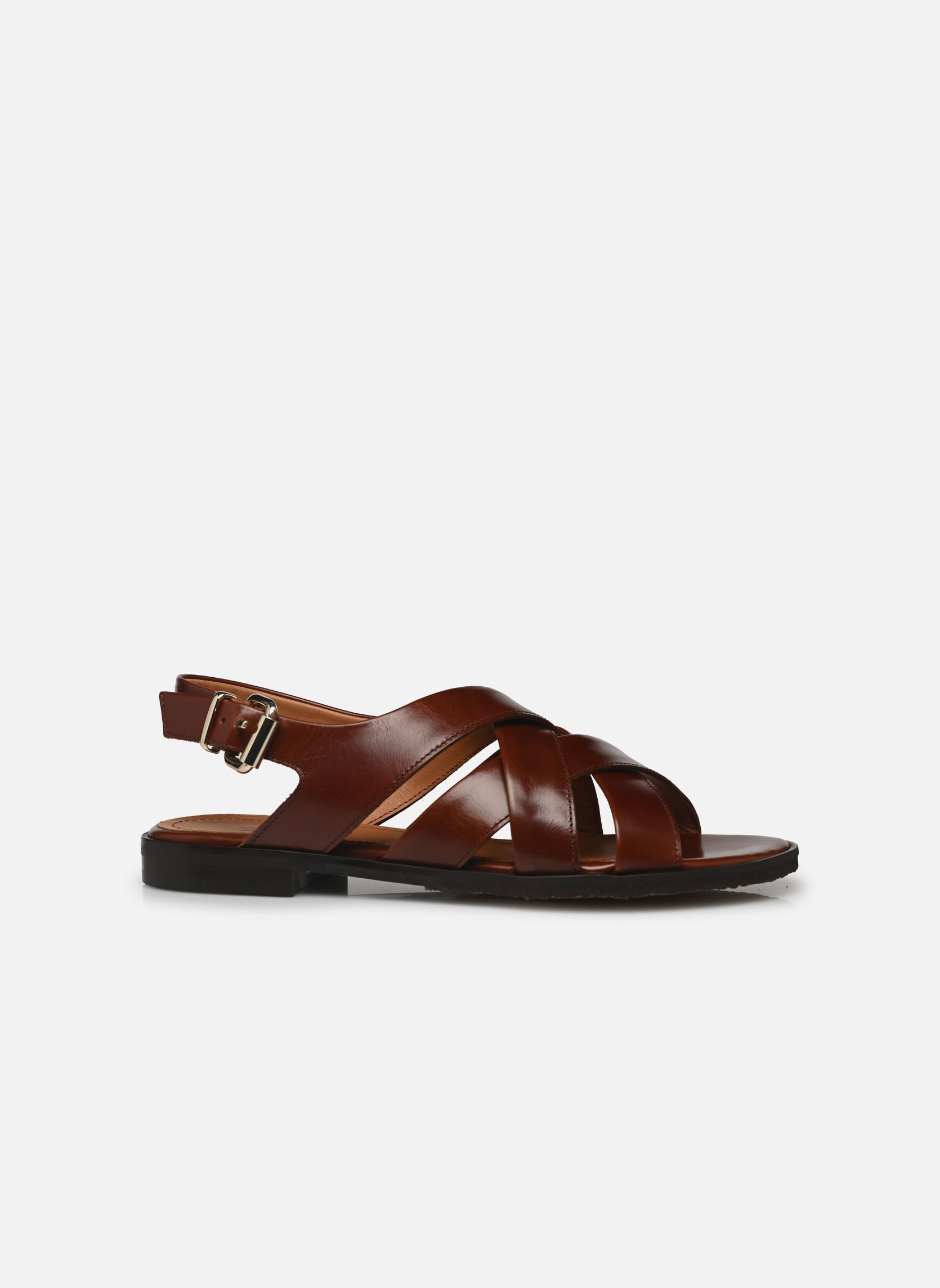 Flache Sandalen A8502 damen braun Billi Bi Flache Sandalen A8502 damen braun Cognac bark calf