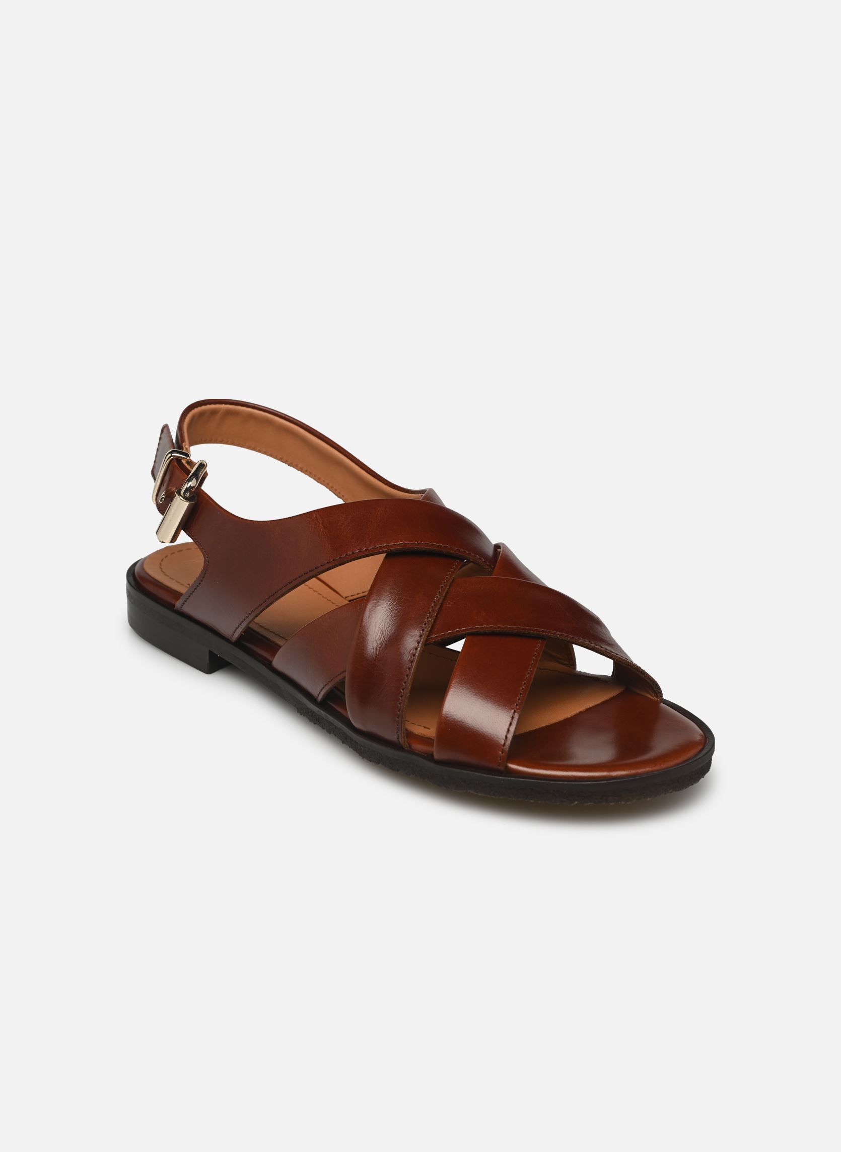 Flache Sandalen A8502 damen braun Billi Bi Flache Sandalen A8502 damen braun Cognac bark calf