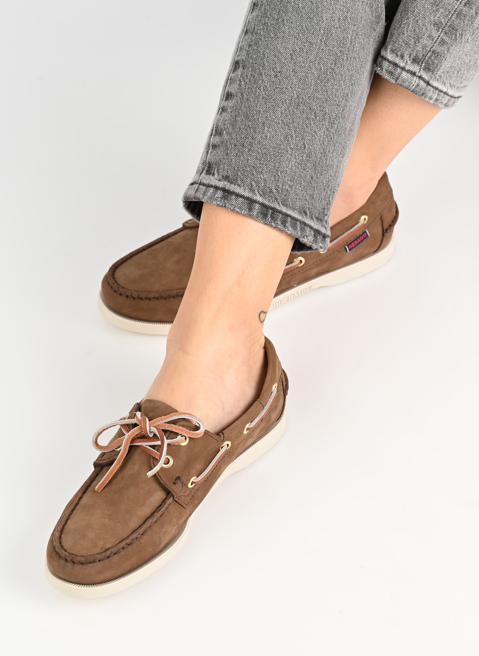 Loafer Portland Nubuck Women damen braun Sebago Loafer Portland Nubuck Women damen braun Brown Dk-Yellow Gold