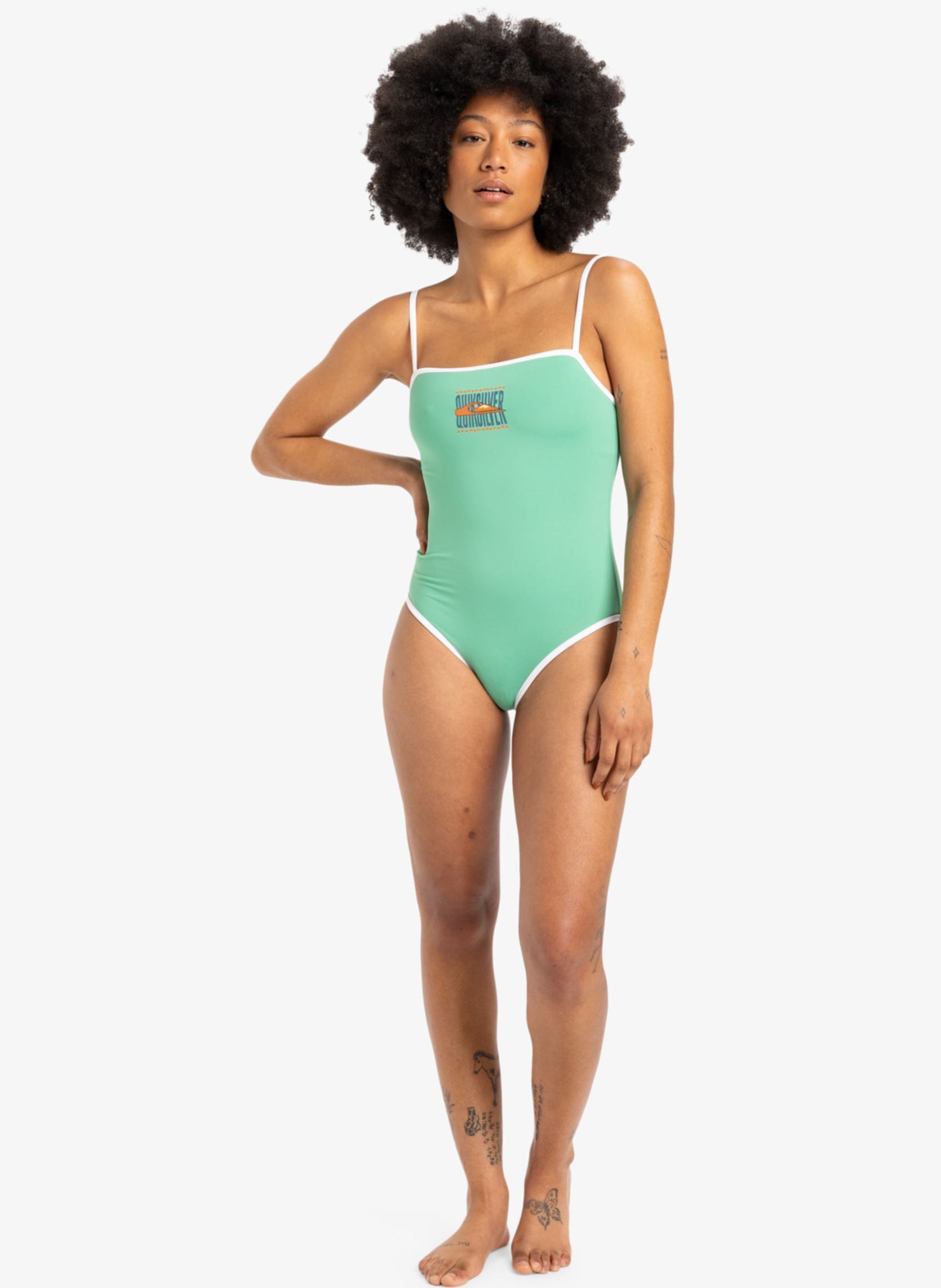 Badpak Veniza Op EQWX103077 dames groen Quiksilver Badpak Veniza Op EQWX103077 dames groen GREEN SPRUCE