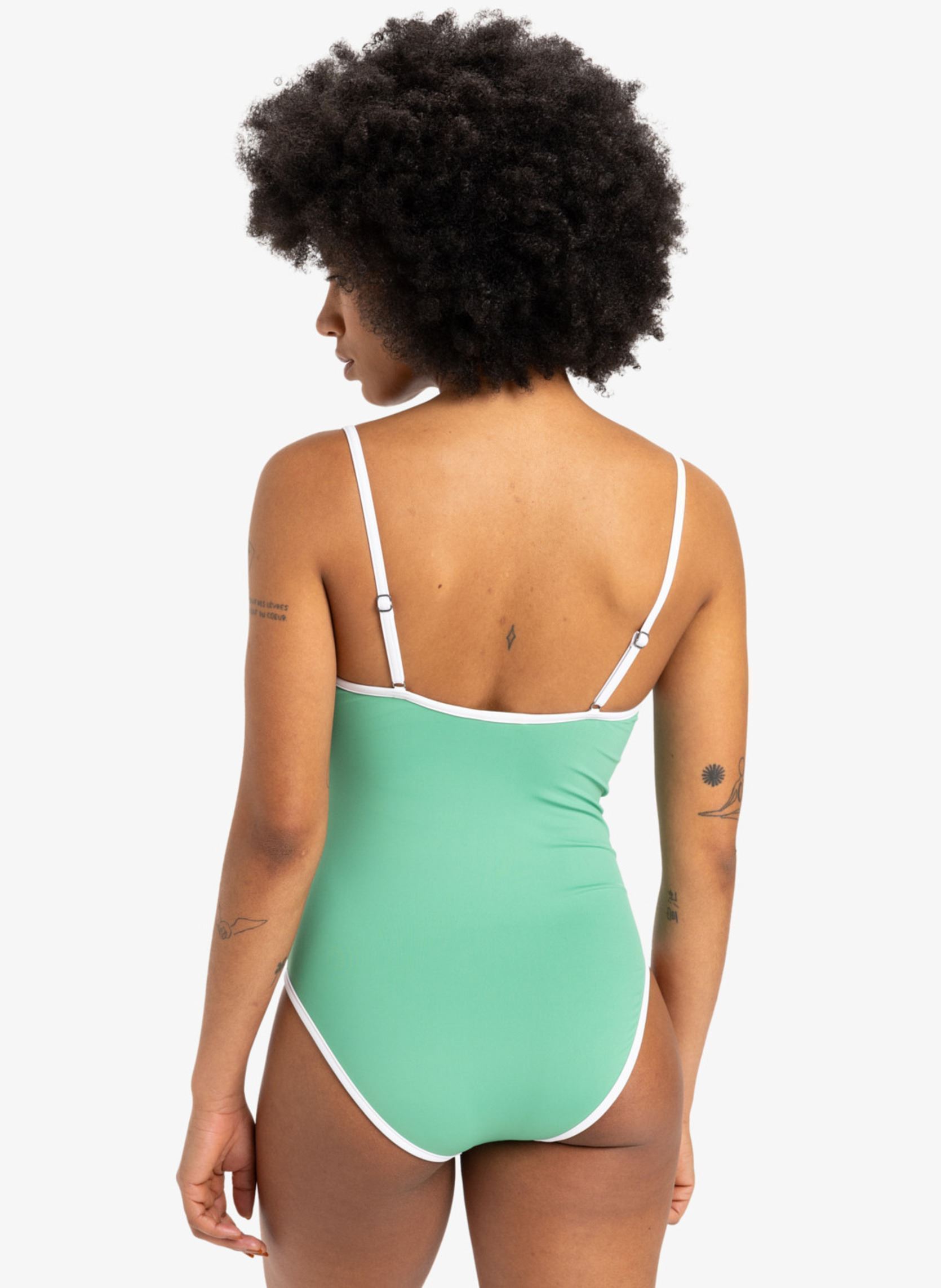 Badpak Veniza Op EQWX103077 dames groen Quiksilver Badpak Veniza Op EQWX103077 dames groen GREEN SPRUCE