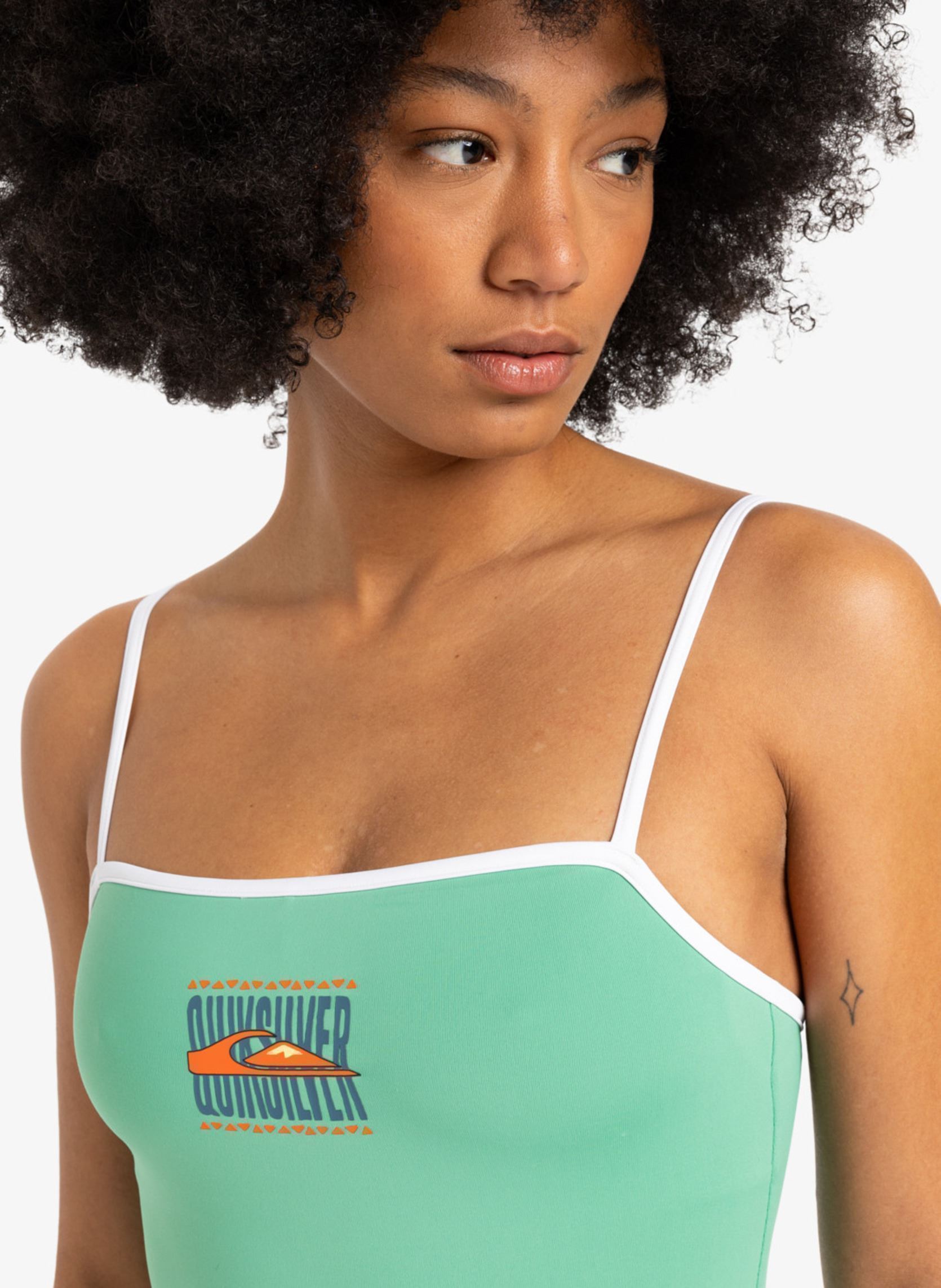 Badpak Veniza Op EQWX103077 dames groen Quiksilver Badpak Veniza Op EQWX103077 dames groen GREEN SPRUCE