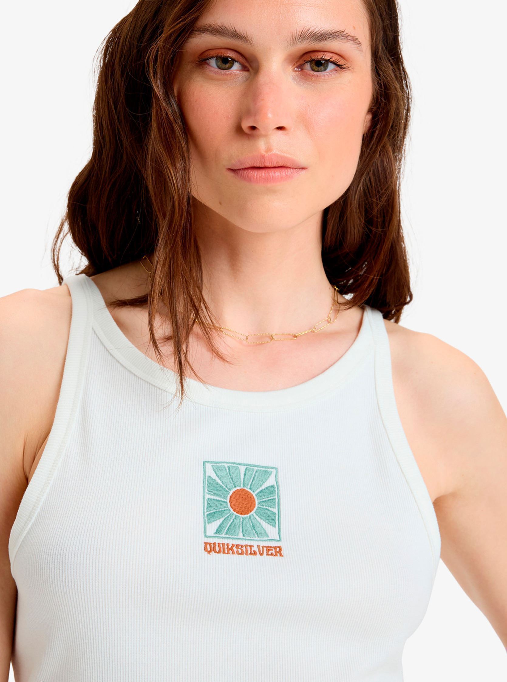 Tanktops Penidacroptk EQWKT03195 damen weiß Quiksilver Tanktops Penidacroptk EQWKT03195 damen weiß Snow white