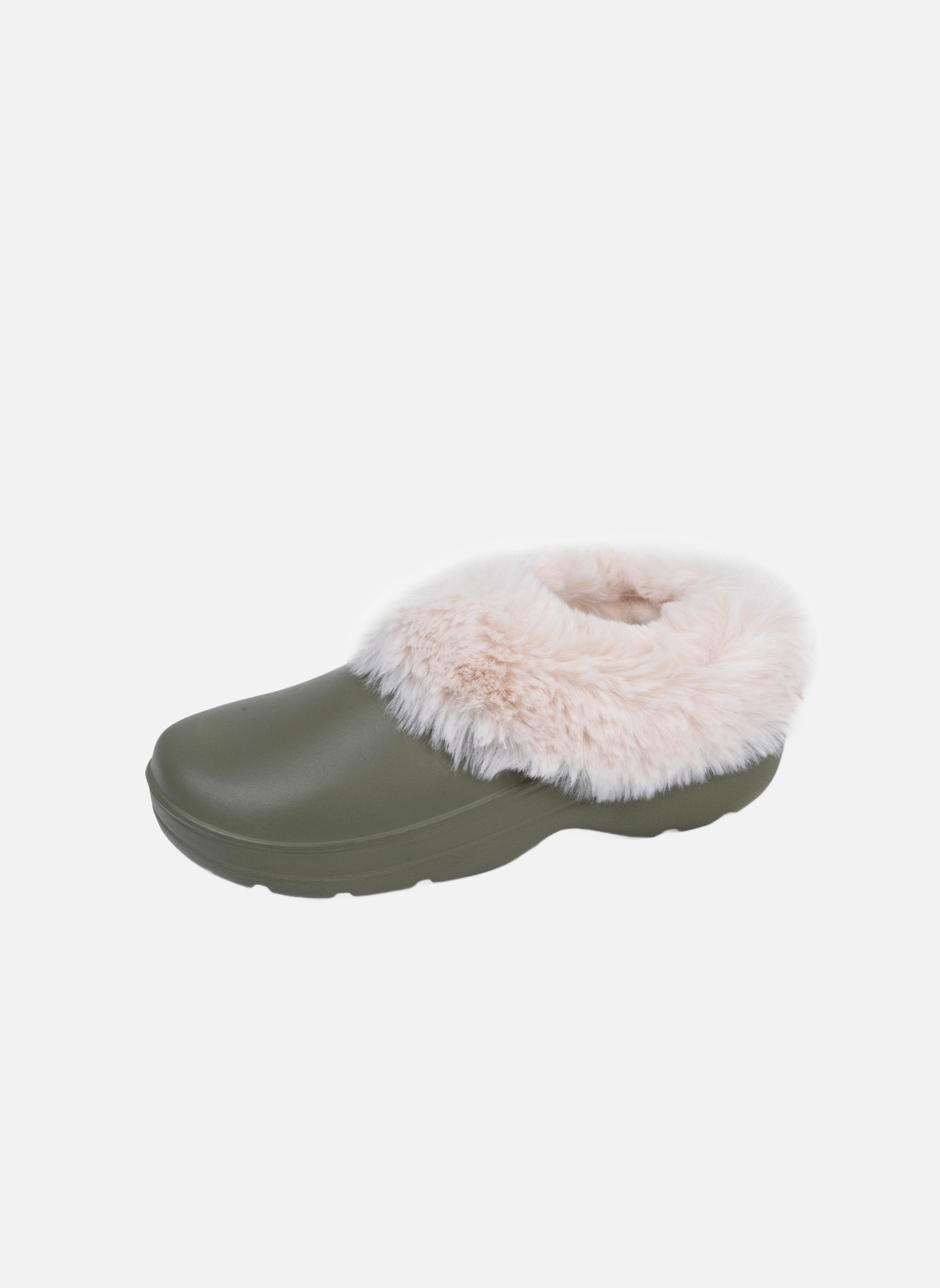 Mules Sabots de jardin Femme Fourrés Kaki femme vert Isotoner Mules Sabots de jardin Femme Fourrés Kaki femme vert Kaki