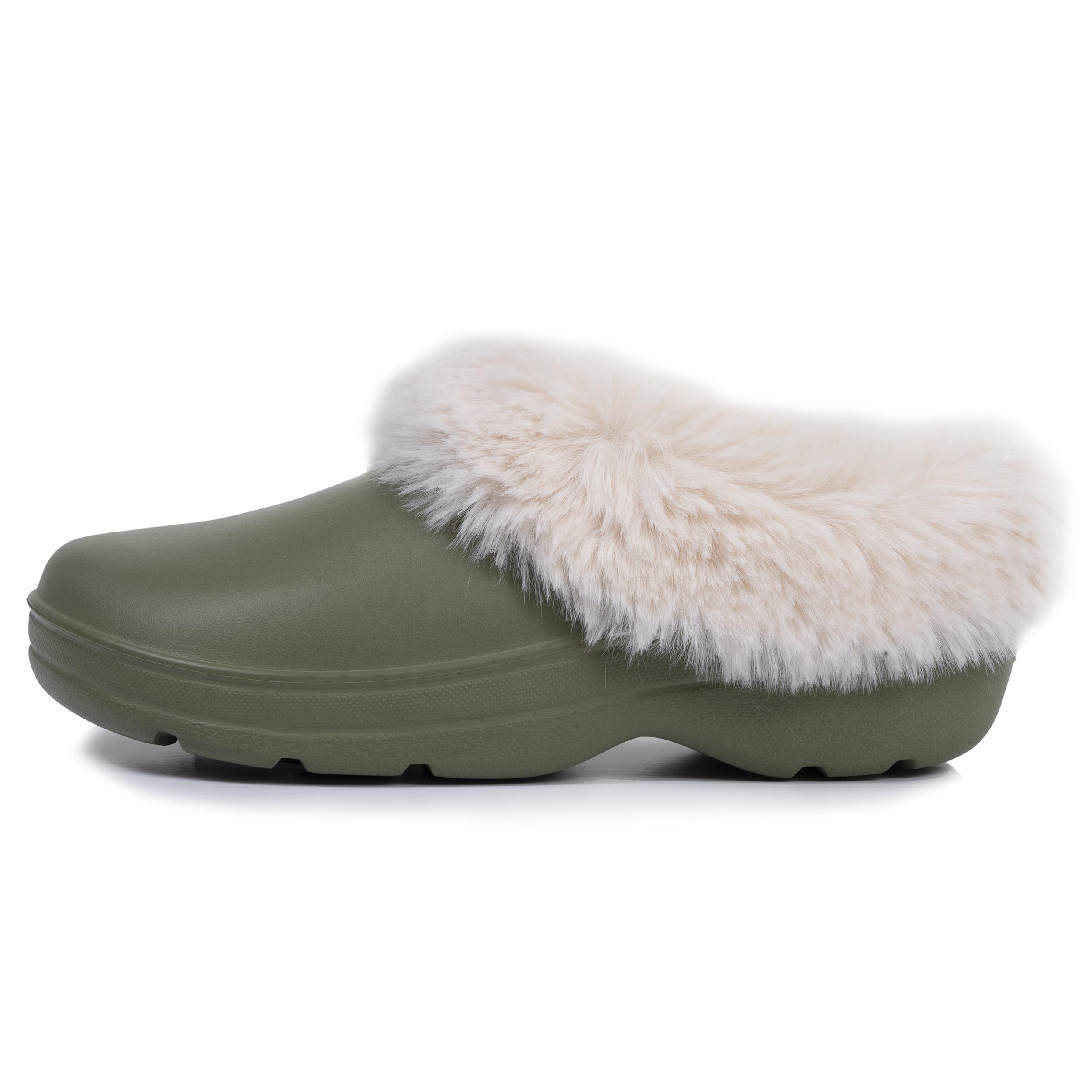 Mules Sabots de jardin Femme Fourrés Kaki femme vert Isotoner Mules Sabots de jardin Femme Fourrés Kaki femme vert Kaki