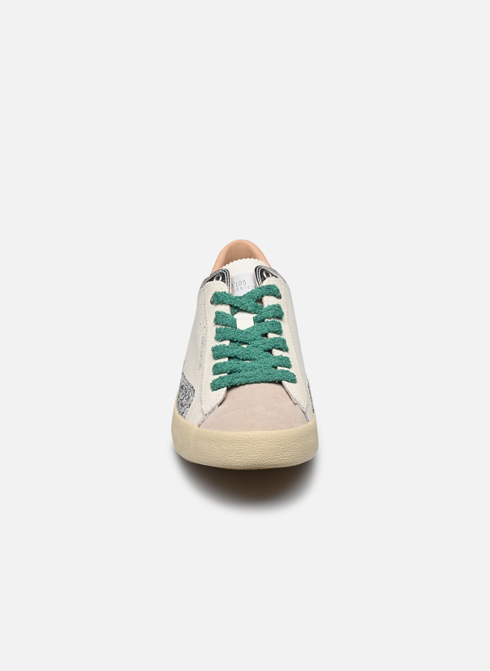 Lage sneakers SC06 dames wit 0-105 Lage sneakers SC06 dames wit Silver Green