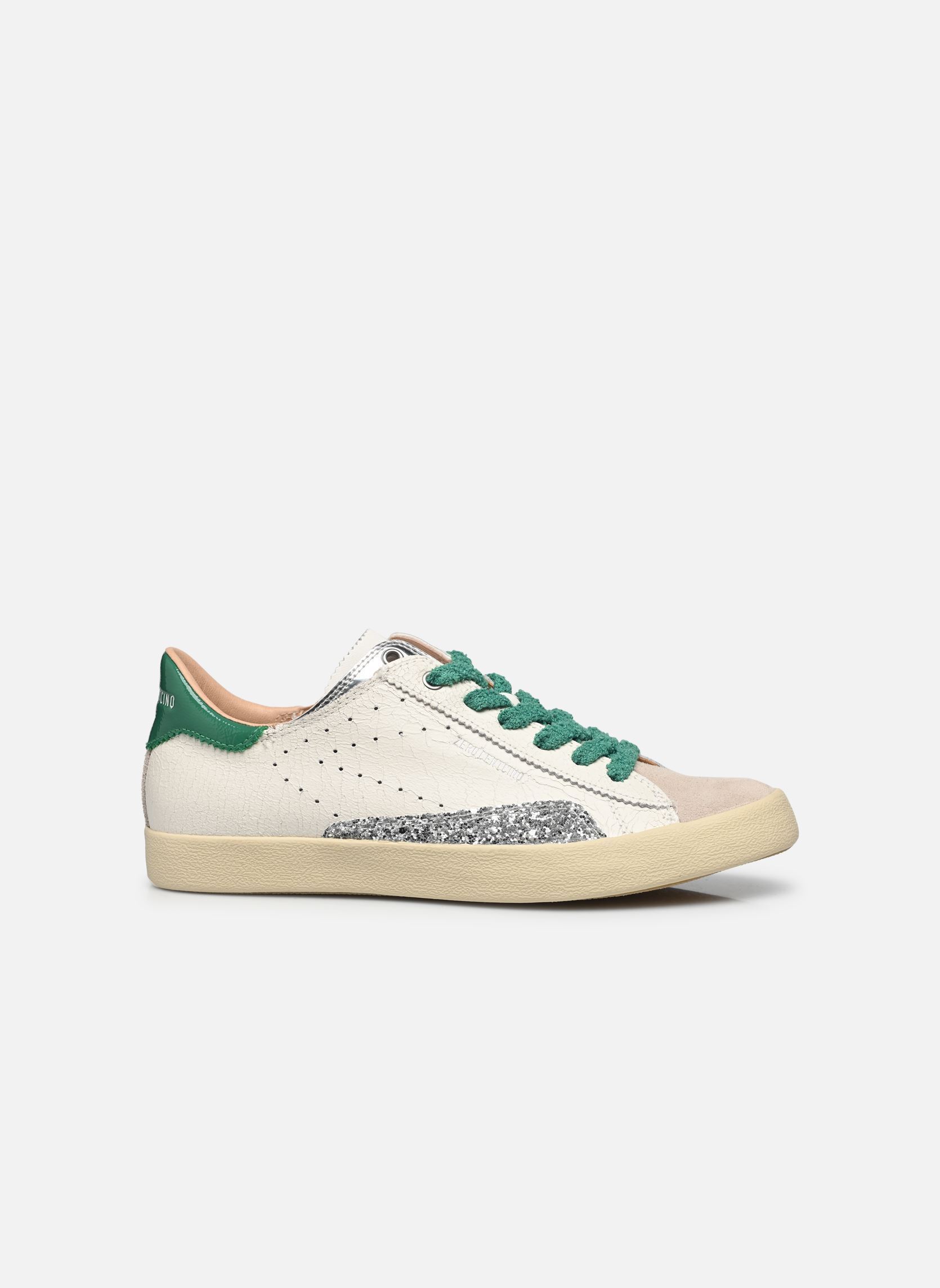 Lage sneakers SC06 dames wit 0-105 Lage sneakers SC06 dames wit Silver Green