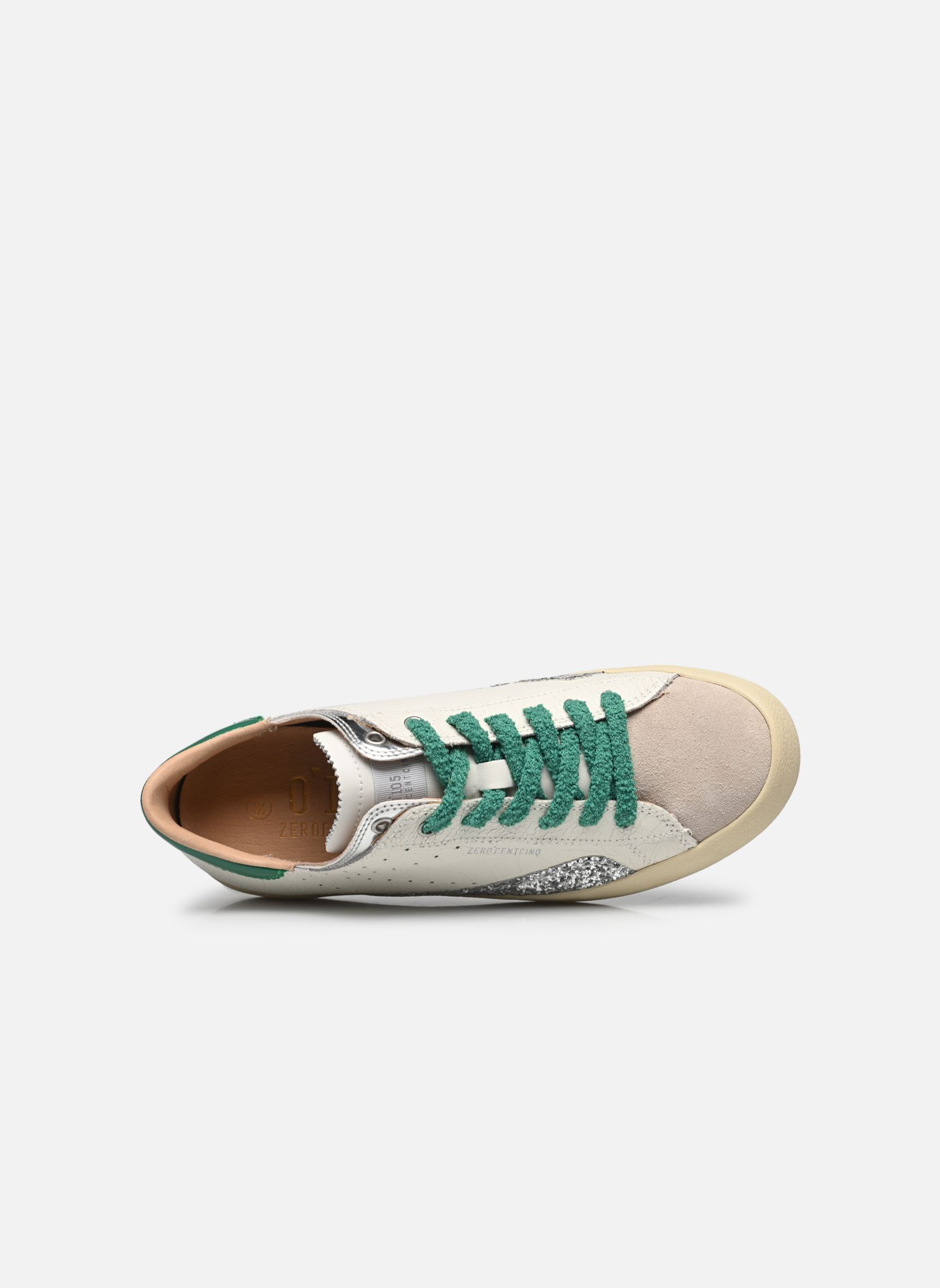 Lage sneakers SC06 dames wit 0-105 Lage sneakers SC06 dames wit Silver Green