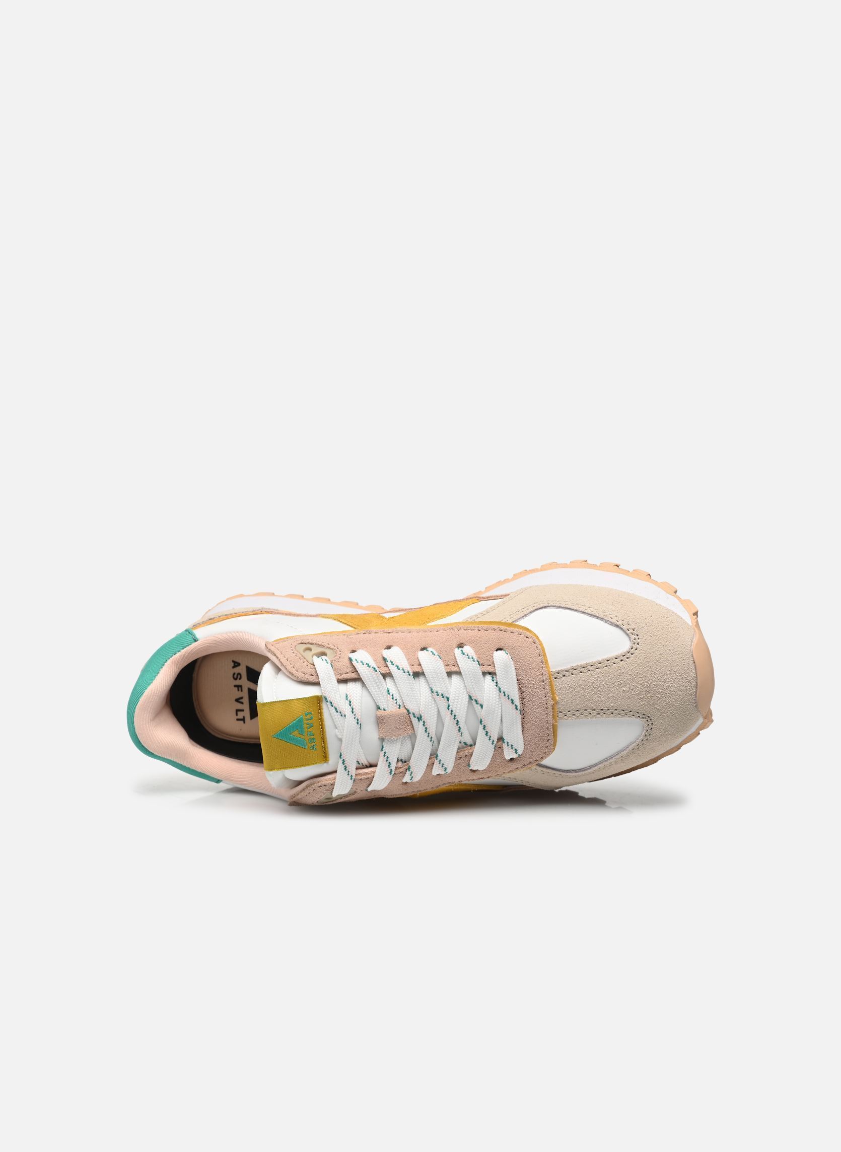 Niedrige Sneaker Gate damen beige ASFVLT Niedrige Sneaker Gate damen beige TAN/GREEN/PINK/YELLOW