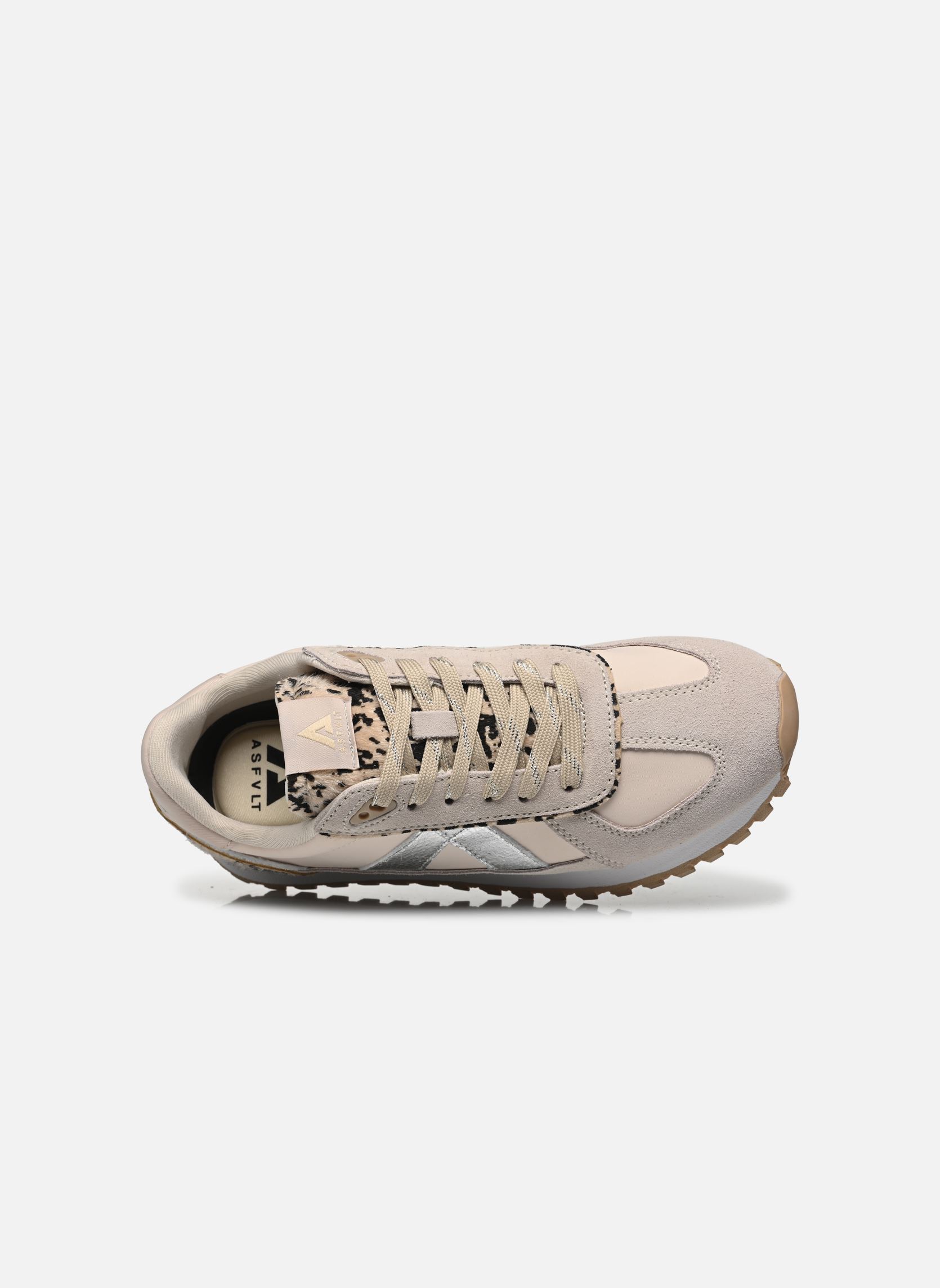 Niedrige Sneaker Gate damen beige ASFVLT Niedrige Sneaker Gate damen beige Grey/Tan/ Silver/Pony Hair