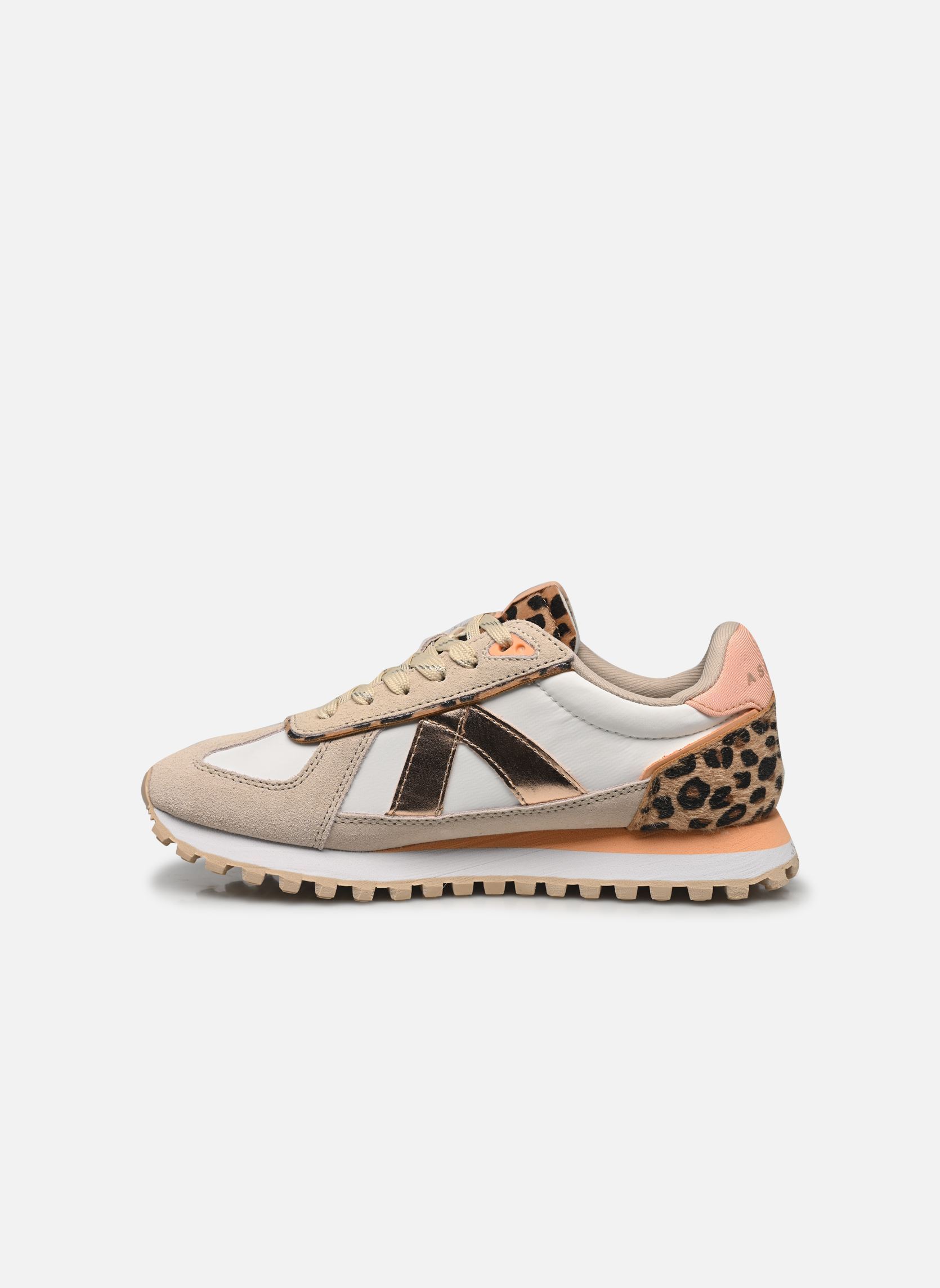 Niedrige Sneaker Gate damen beige ASFVLT Niedrige Sneaker Gate damen beige BEIGE/PEACH/LEOPARD
