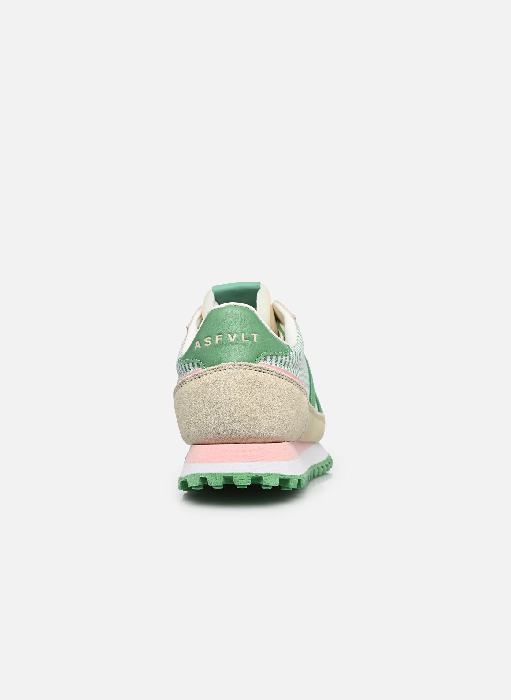 Niedrige Sneaker Gate damen grün ASFVLT Niedrige Sneaker Gate damen grün WHITE / GREEN STRIPE