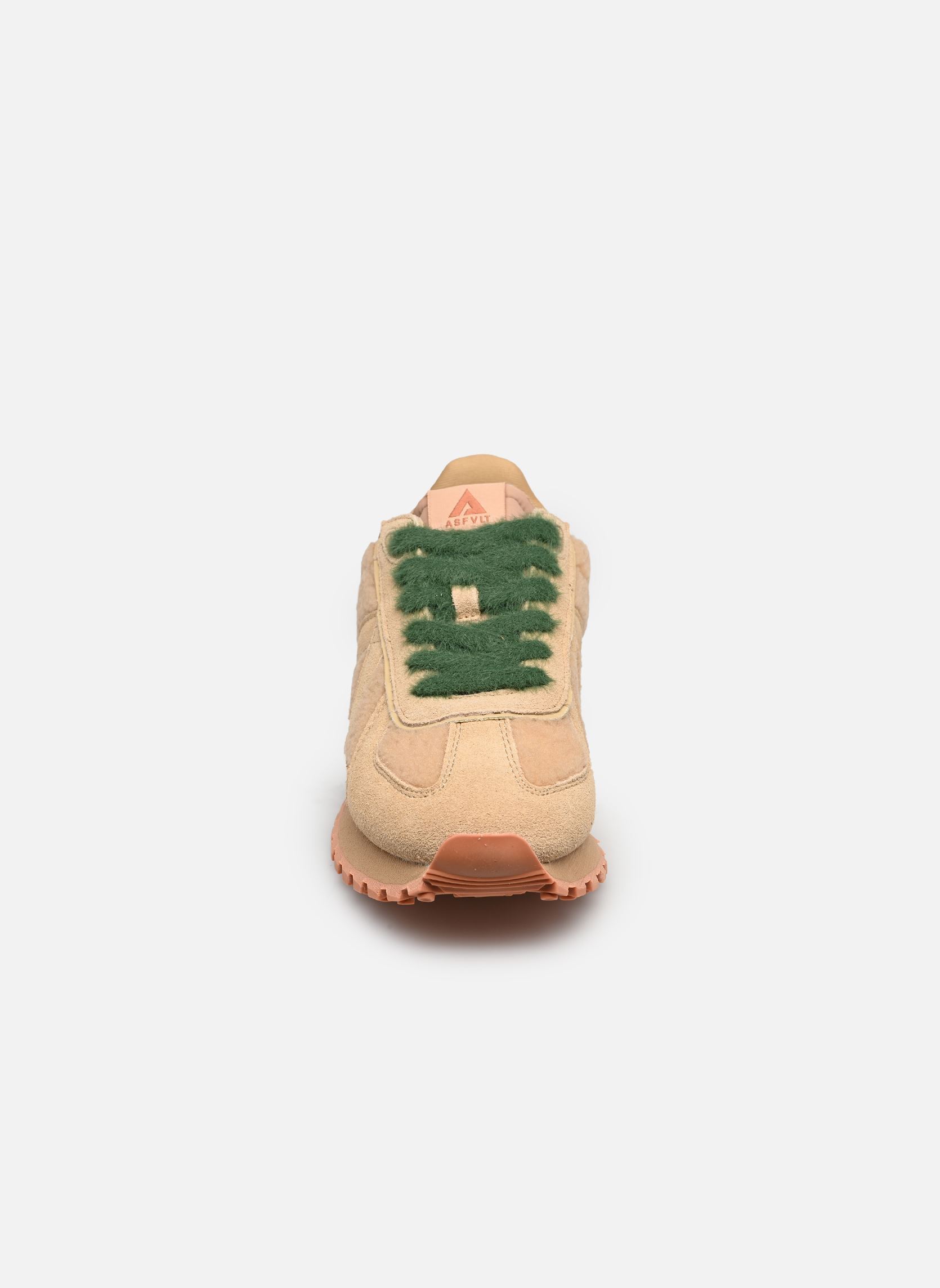 Niedrige Sneaker Gate damen beige ASFVLT Niedrige Sneaker Gate damen beige SAND/ SHERPA /COFEE