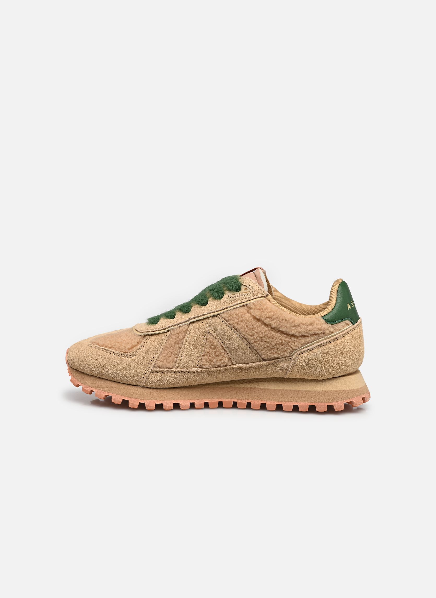 Niedrige Sneaker Gate damen beige ASFVLT Niedrige Sneaker Gate damen beige SAND/ SHERPA /COFEE