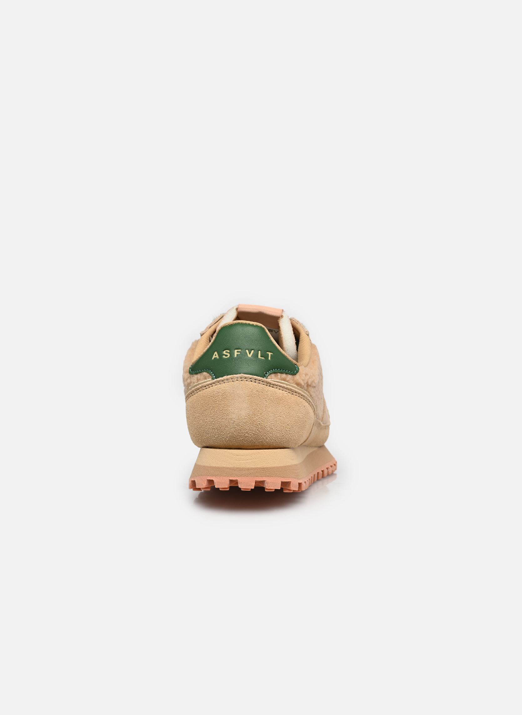 Niedrige Sneaker Gate damen beige ASFVLT Niedrige Sneaker Gate damen beige SAND/ SHERPA /COFEE