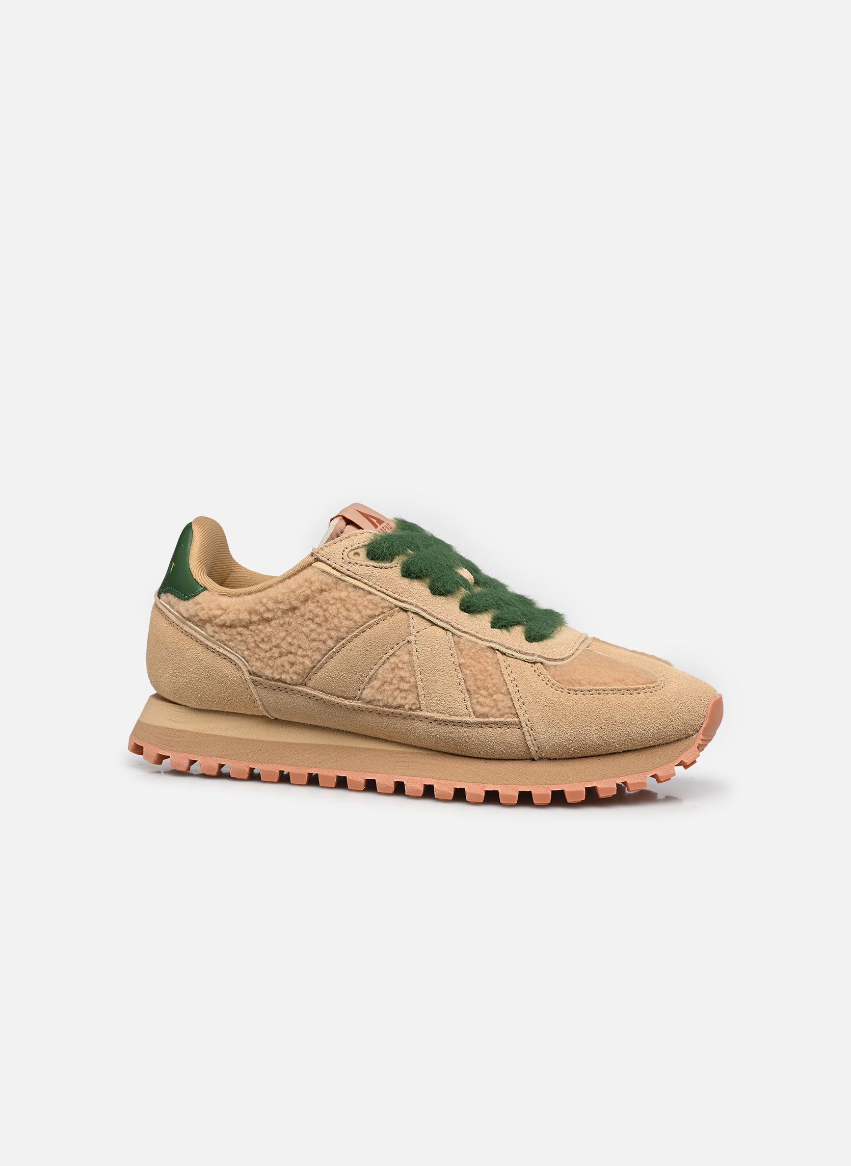 Niedrige Sneaker Gate damen beige ASFVLT Niedrige Sneaker Gate damen beige SAND/ SHERPA /COFEE