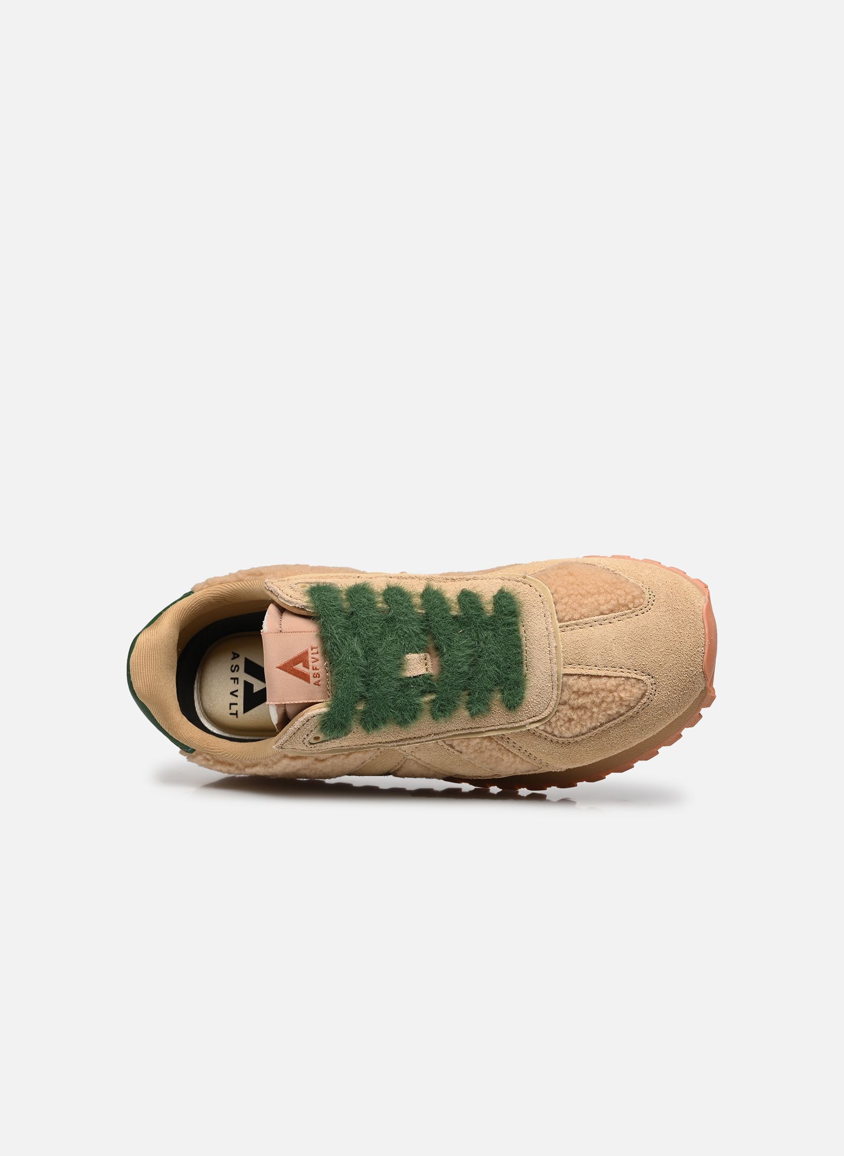Niedrige Sneaker Gate damen beige ASFVLT Niedrige Sneaker Gate damen beige SAND/ SHERPA /COFEE