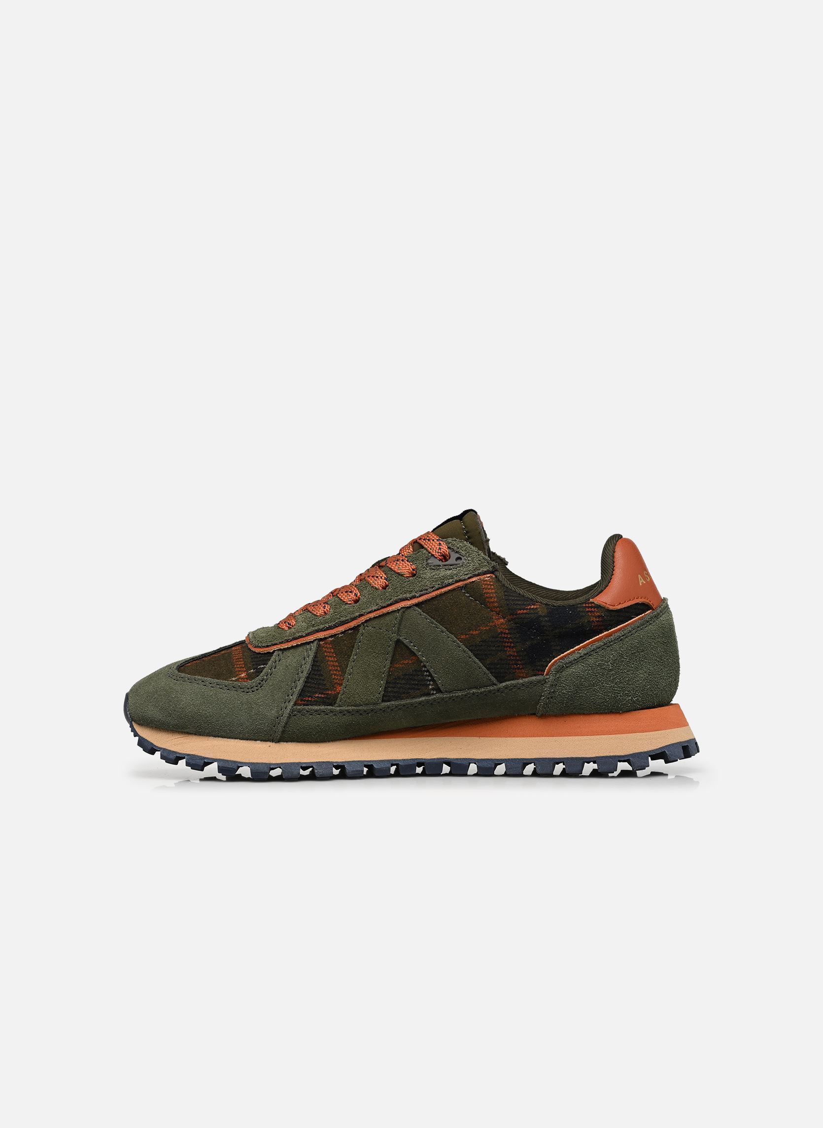 Baskets basses Gate femme vert ASFVLT Baskets basses Gate femme vert ARMY /COGNAC PLAID