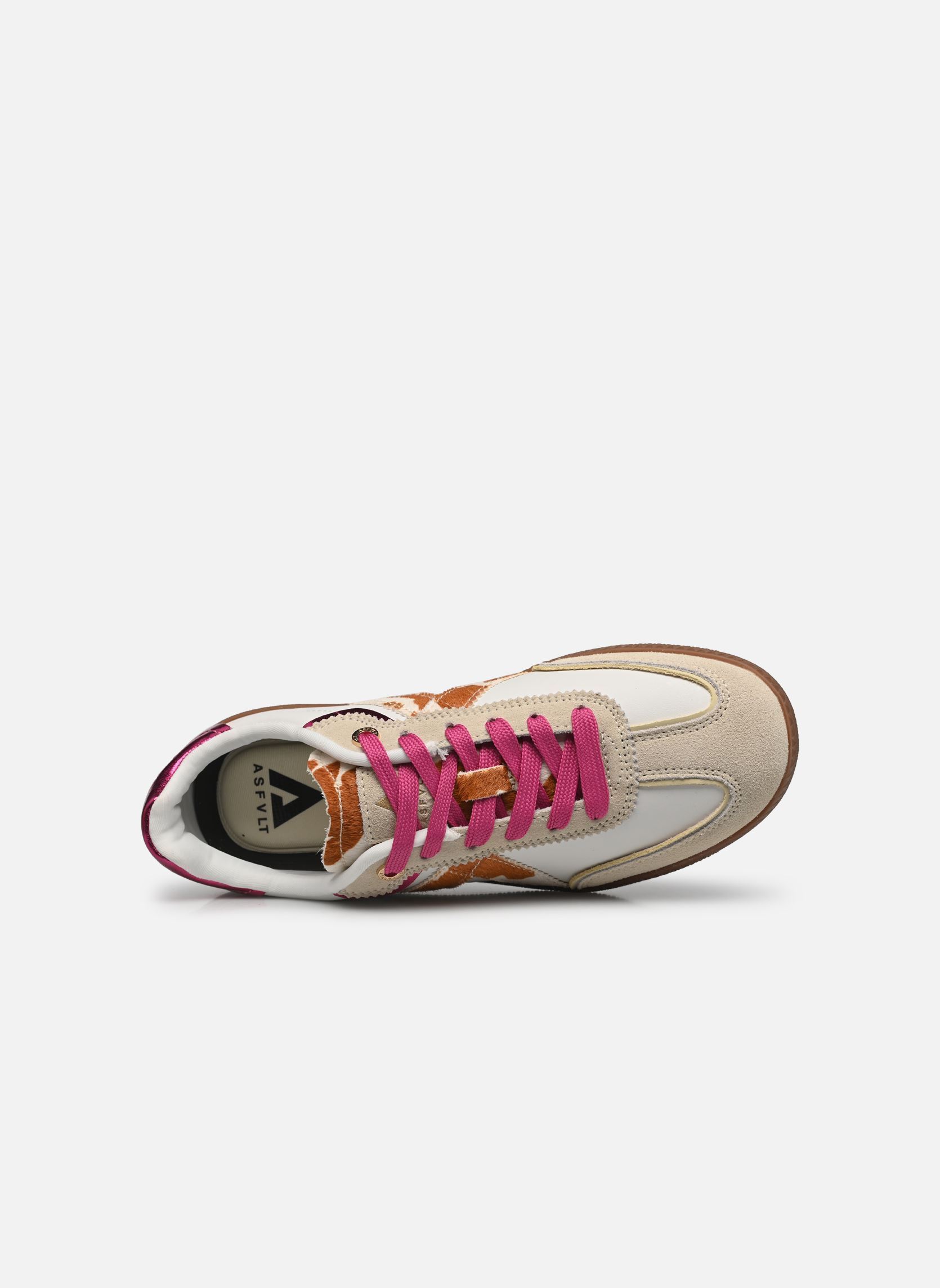 Niedrige Sneaker Elite Classic damen beige ASFVLT Niedrige Sneaker Elite Classic damen beige TAN/COW PONY HAIR/FUSHIA