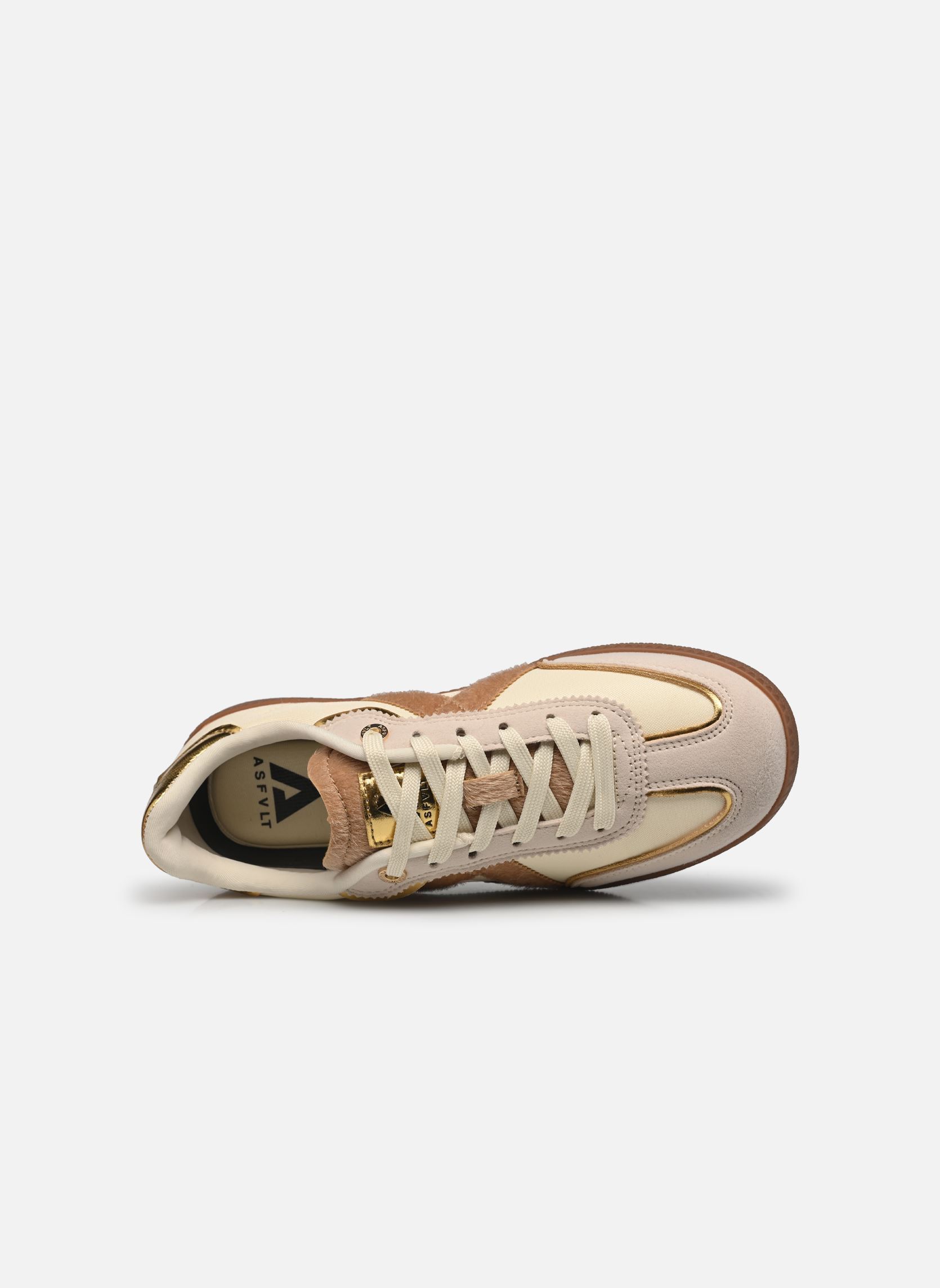 Niedrige Sneaker Elite Classic damen beige ASFVLT Niedrige Sneaker Elite Classic damen beige TAN/ BEIGE PONY HAIR/ GOLD