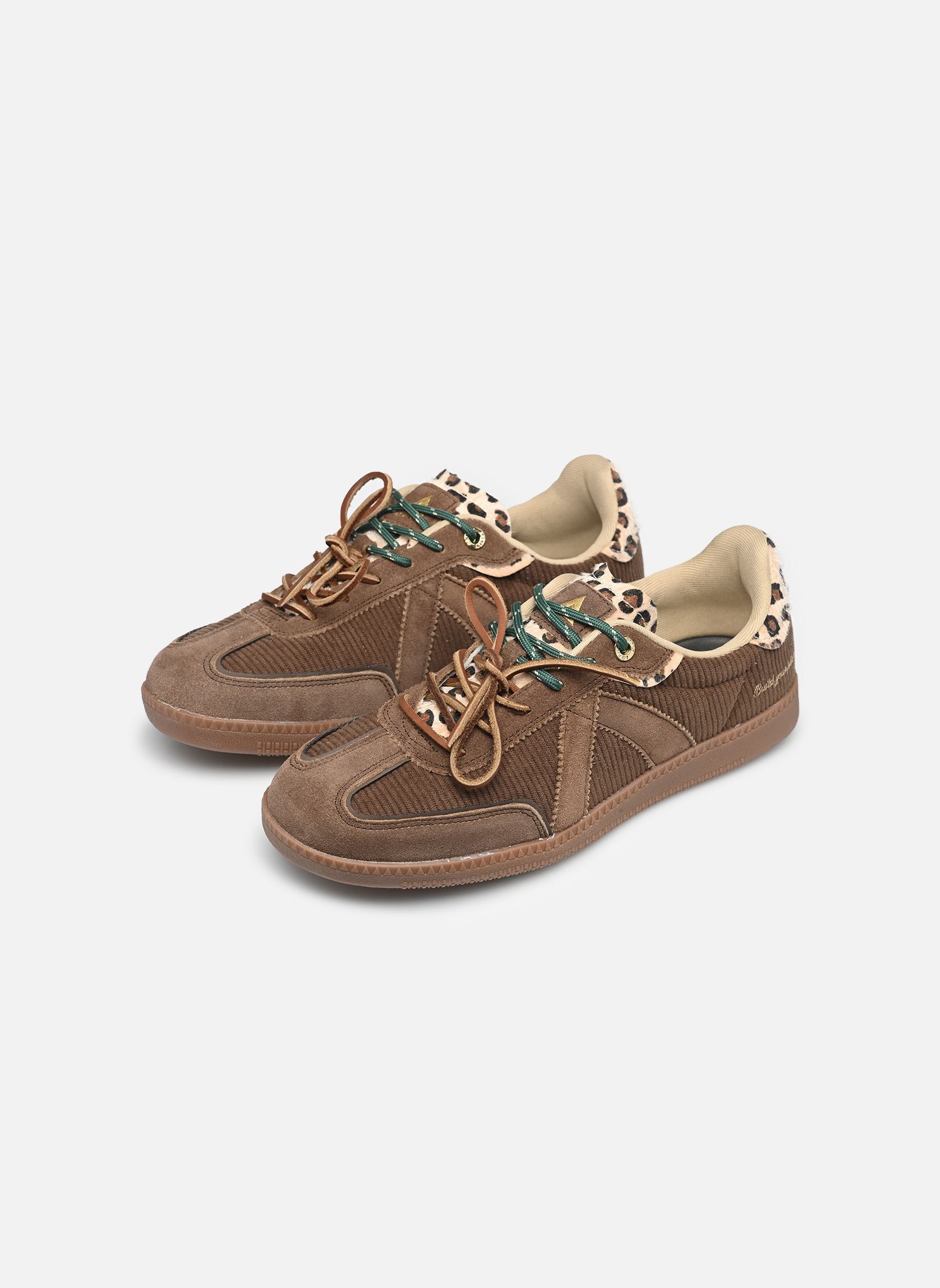Lage sneakers Elite Classic dames bruin ASFVLT Lage sneakers Elite Classic dames bruin BROWN CORDUROY/LEOPARD
