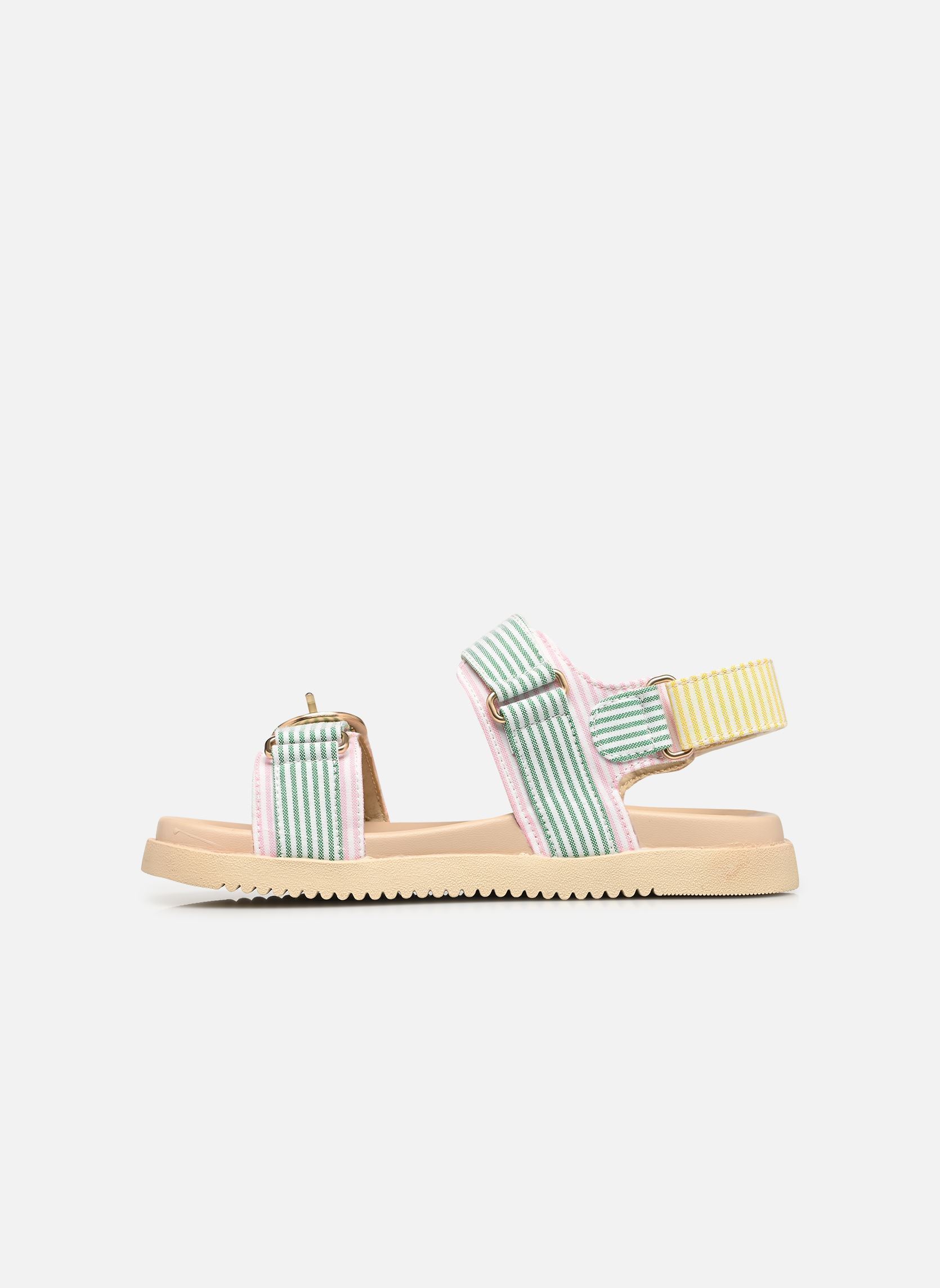 Flache Sandalen Azura Sandal damen mehrfarbig ASFVLT Flache Sandalen Azura Sandal damen mehrfarbig WHITE STRIPE BLUE GREEN PINK